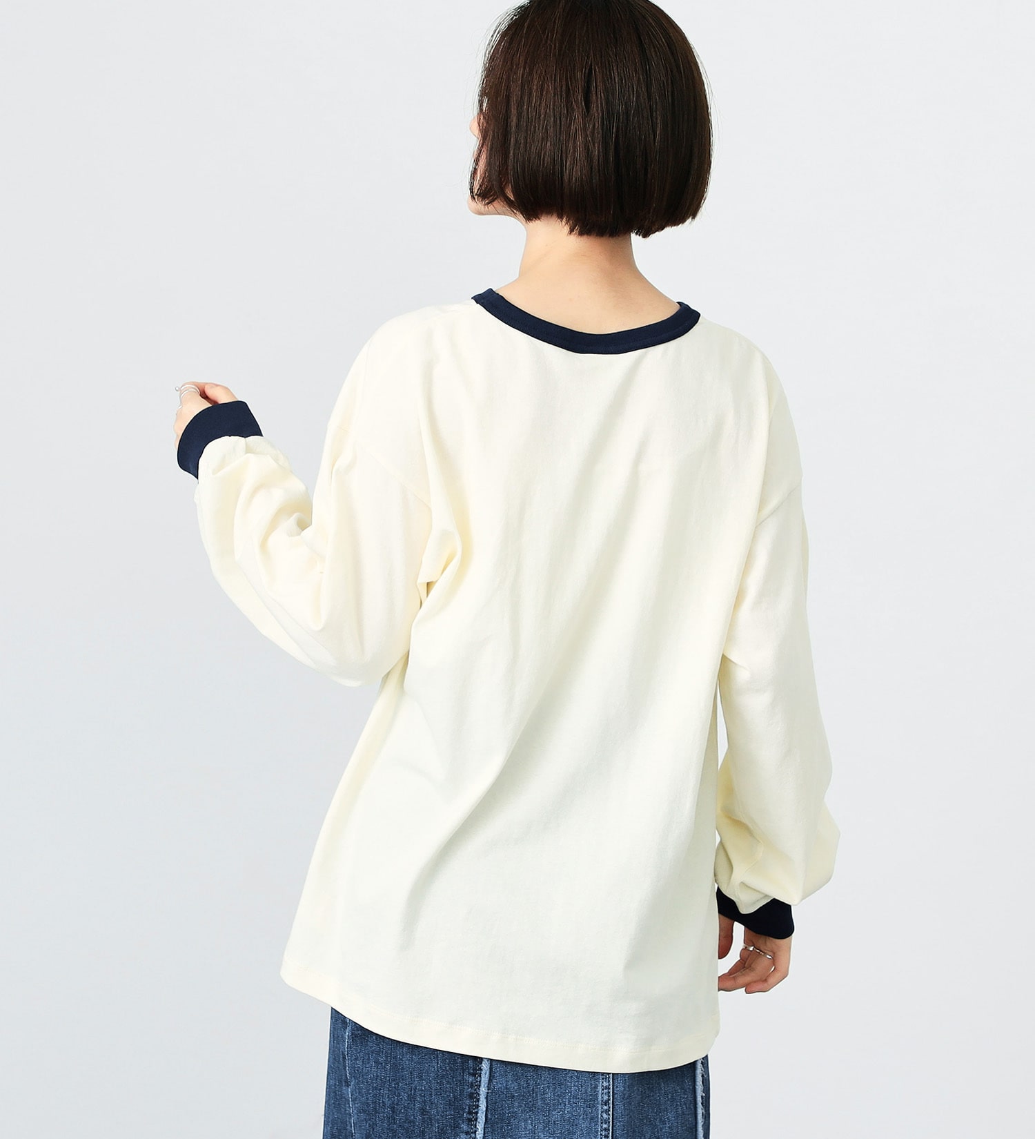 SOMETHING(サムシング)のSOMETHING 長袖リンガーTシャツ|トップス/Tシャツ/カットソー/レディース|グリーン