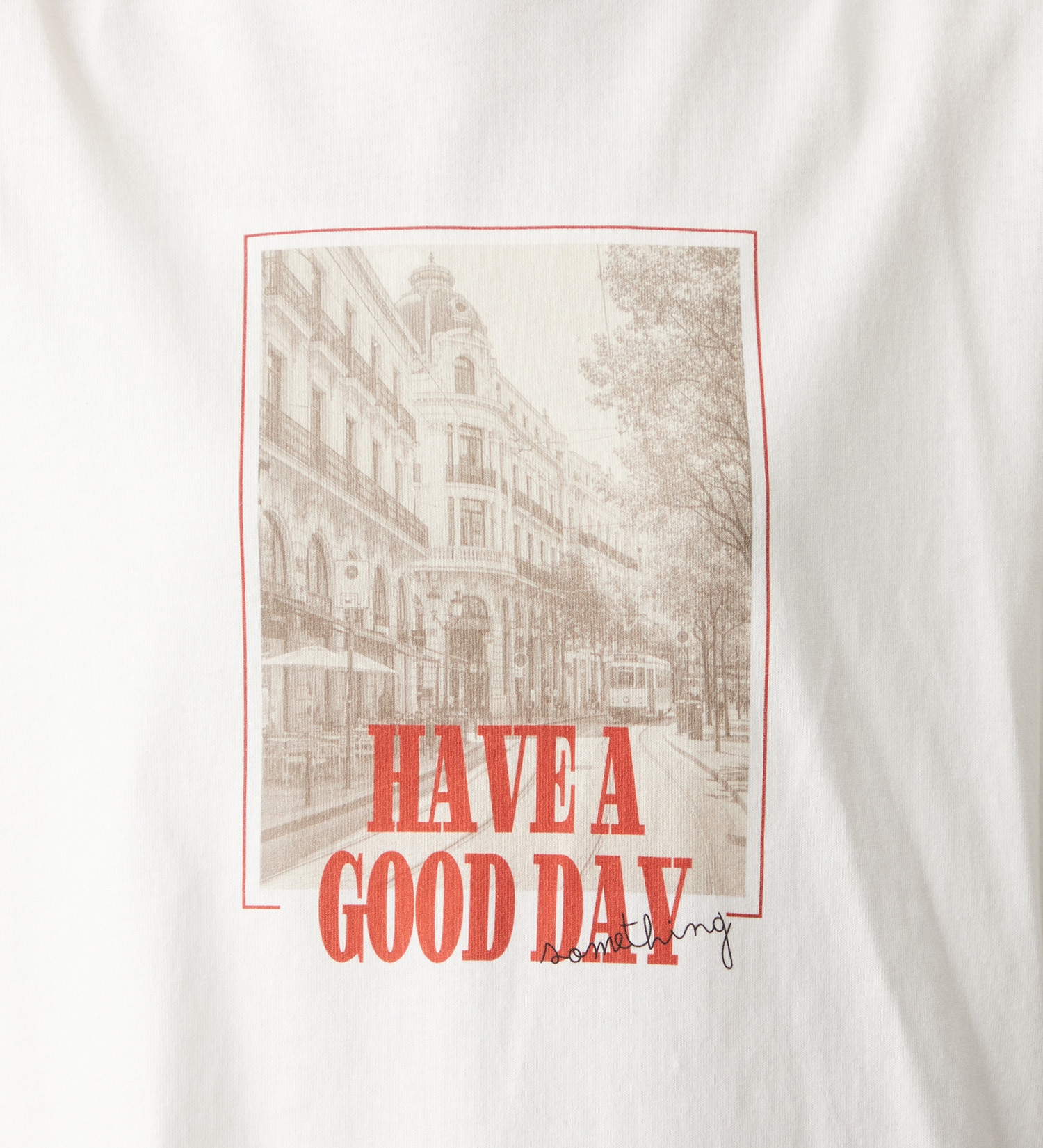 SOMETHING(サムシング)のSOMETHING ラウンドヘム長袖Tシャツ|トップス/Tシャツ/カットソー/レディース|ホワイト