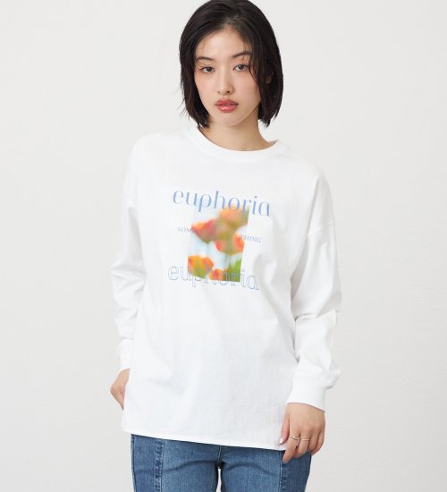 SOMETHING(サムシング)のSOMETHING　ラウンドヘム長袖Tシャツ/ロンT|トップス/Tシャツ/カットソー/レディース|ホワイト3