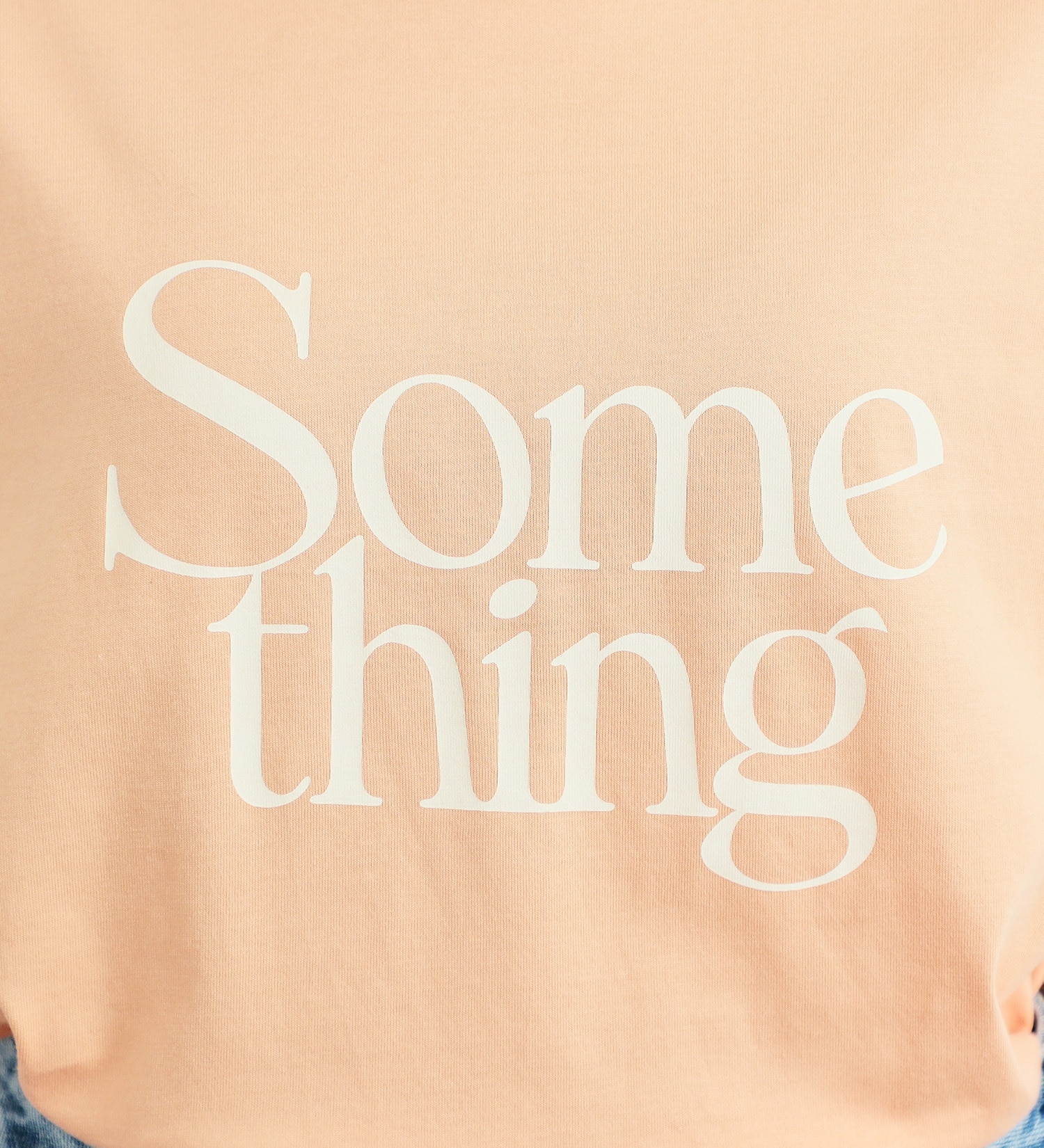 SOMETHING(サムシング)の【最終処分SALE】SOMETHING　ロゴ半袖Tシャツ|トップス/Tシャツ/カットソー/レディース|オレンジ