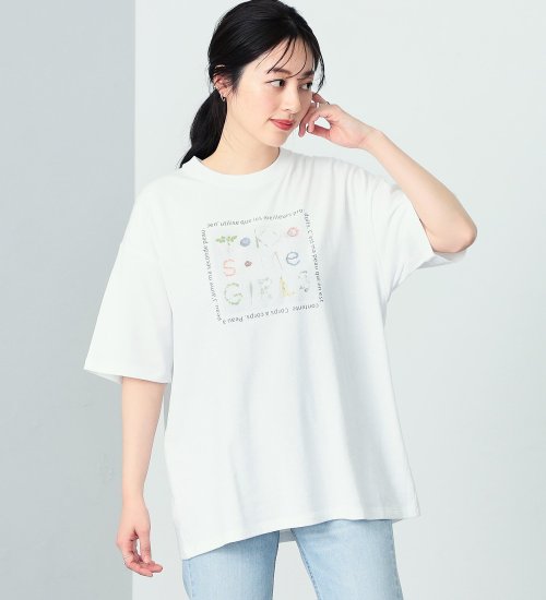SOMETHING(サムシング)のSOMETHING TOKYO SOMEGIRLS 半袖Tシャツ|トップス/Tシャツ/カットソー/レディース|ホワイト2