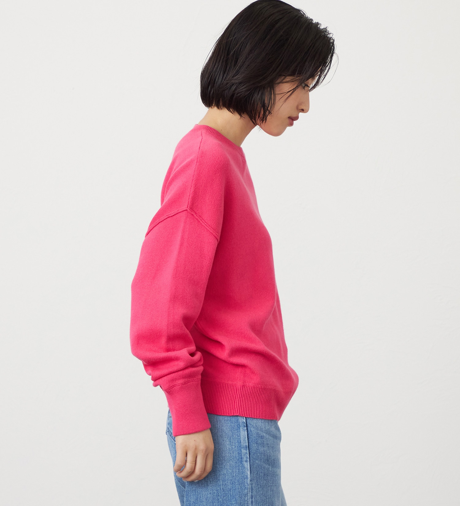 SOMETHING(サムシング)のSOMETHING コットンニットプルオーバー|トップス/ニット/セーター/レディース|ピンク