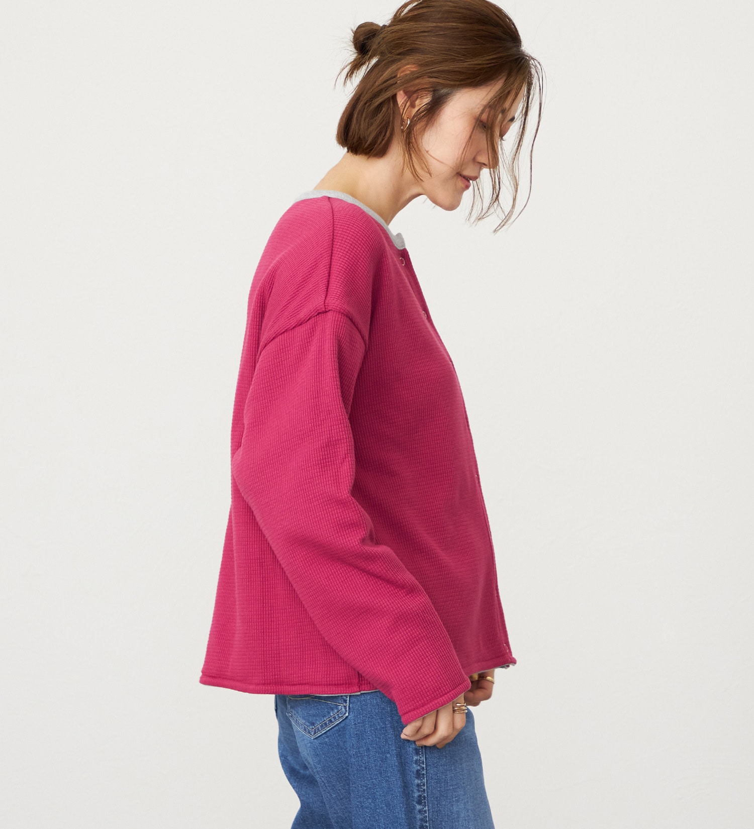 SOMETHING(サムシング)のSOMETHING リバーシブルカーディガン|トップス/その他トップス/レディース|グレー