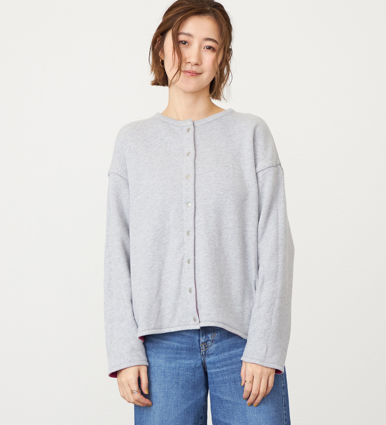 SOMETHING(サムシング)のSOMETHING リバーシブルカーディガン|トップス/その他トップス/レディース|グレー