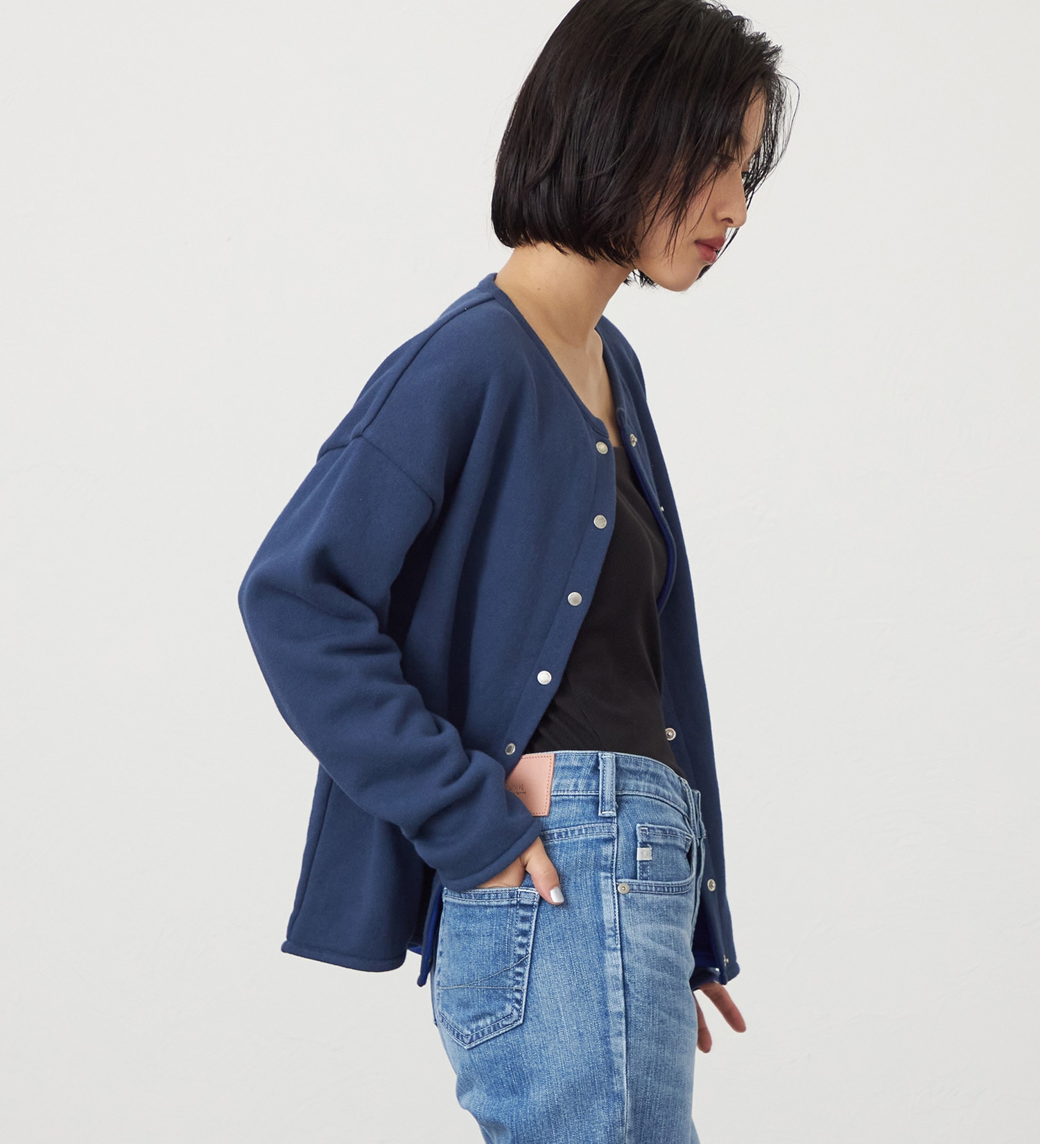 SOMETHING(サムシング)のSOMETHING リバーシブルカーディガン|トップス/その他トップス/レディース|ネイビー