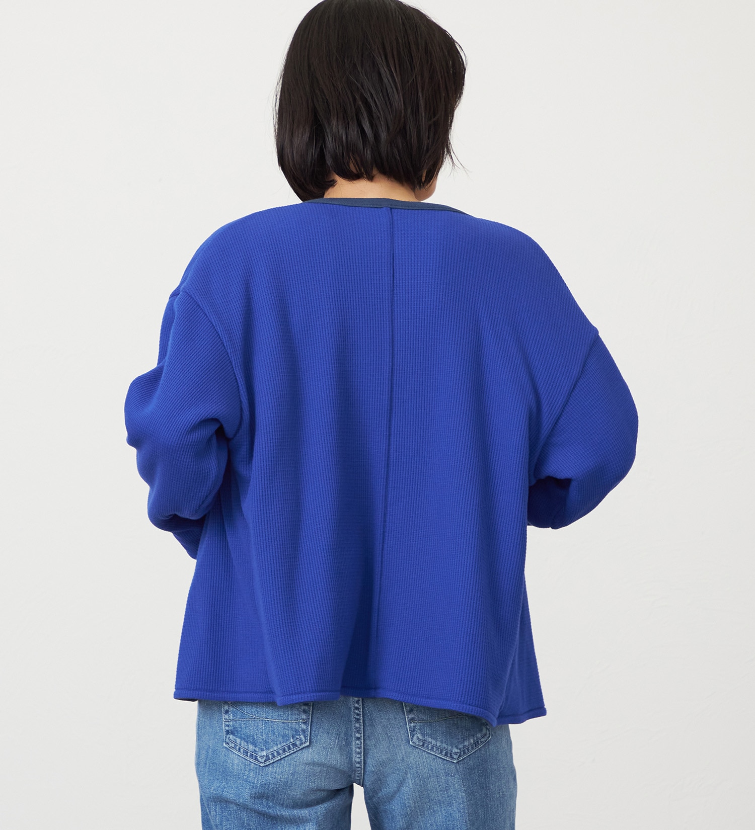 SOMETHING(サムシング)のSOMETHING リバーシブルカーディガン|トップス/その他トップス/レディース|ネイビー