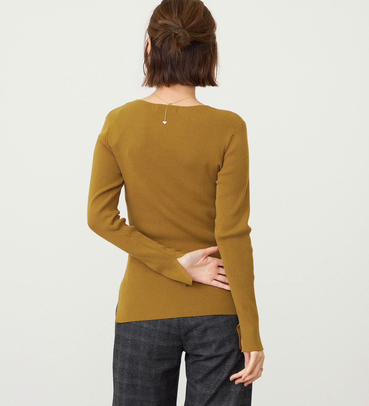 SOMETHING(サムシング)の【GISELe 10月号掲載】SOMETHING ボートネックロングスリーブニット|トップス/ニット/セーター/レディース|キャメル