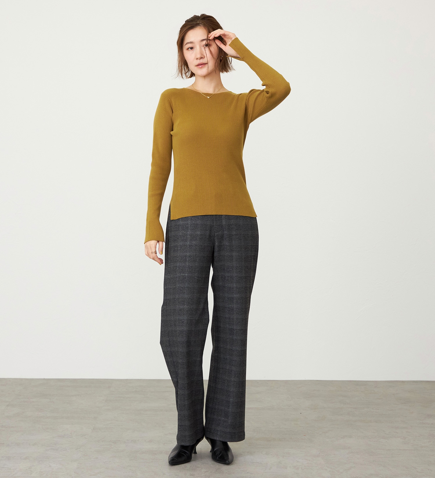 SOMETHING(サムシング)の【GISELe 10月号掲載】SOMETHING ボートネックロングスリーブニット|トップス/ニット/セーター/レディース|キャメル