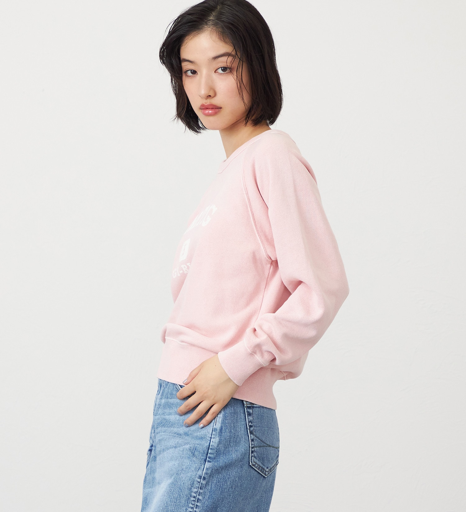 SOMETHING(サムシング)のSOMETHING ピグメントスウェット|トップス/スウェット/レディース|ライトピンク