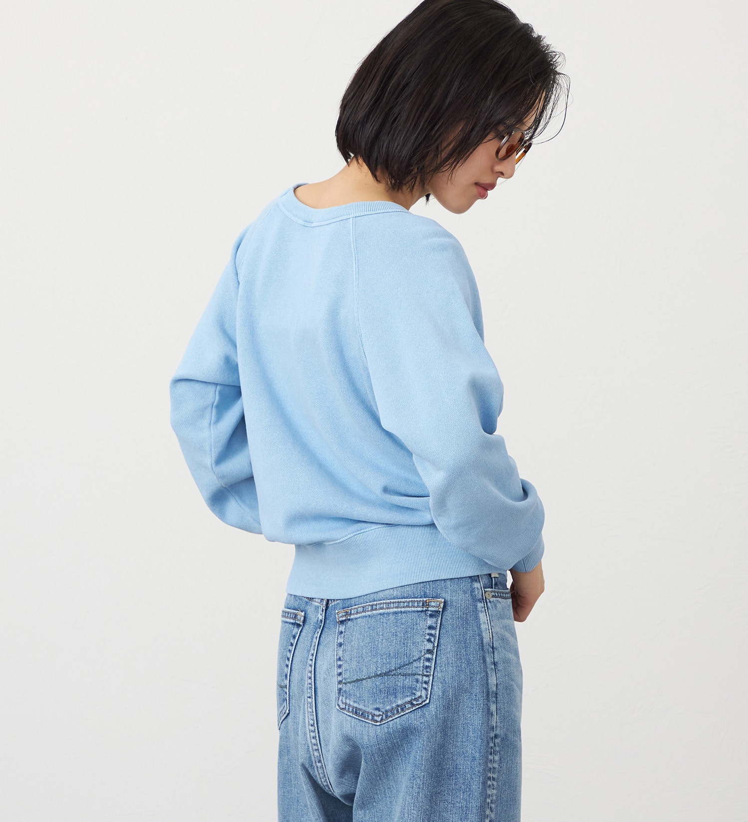 SOMETHING(サムシング)のSOMETHING ピグメントスウェット|トップス/スウェット/レディース|ライトブルー