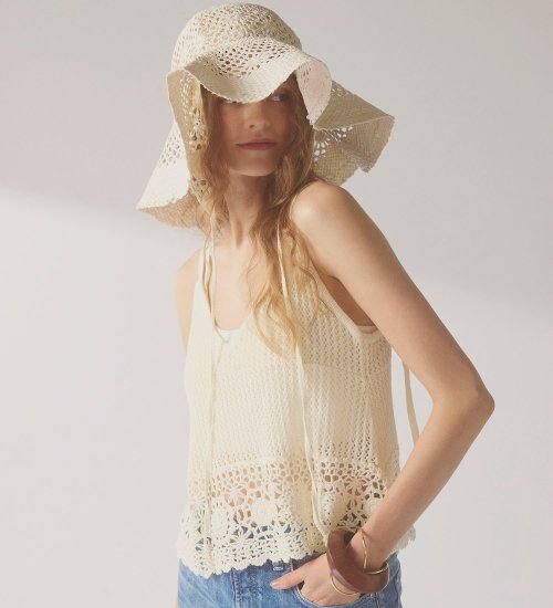 SOMETHING クロシェニットキャミソール