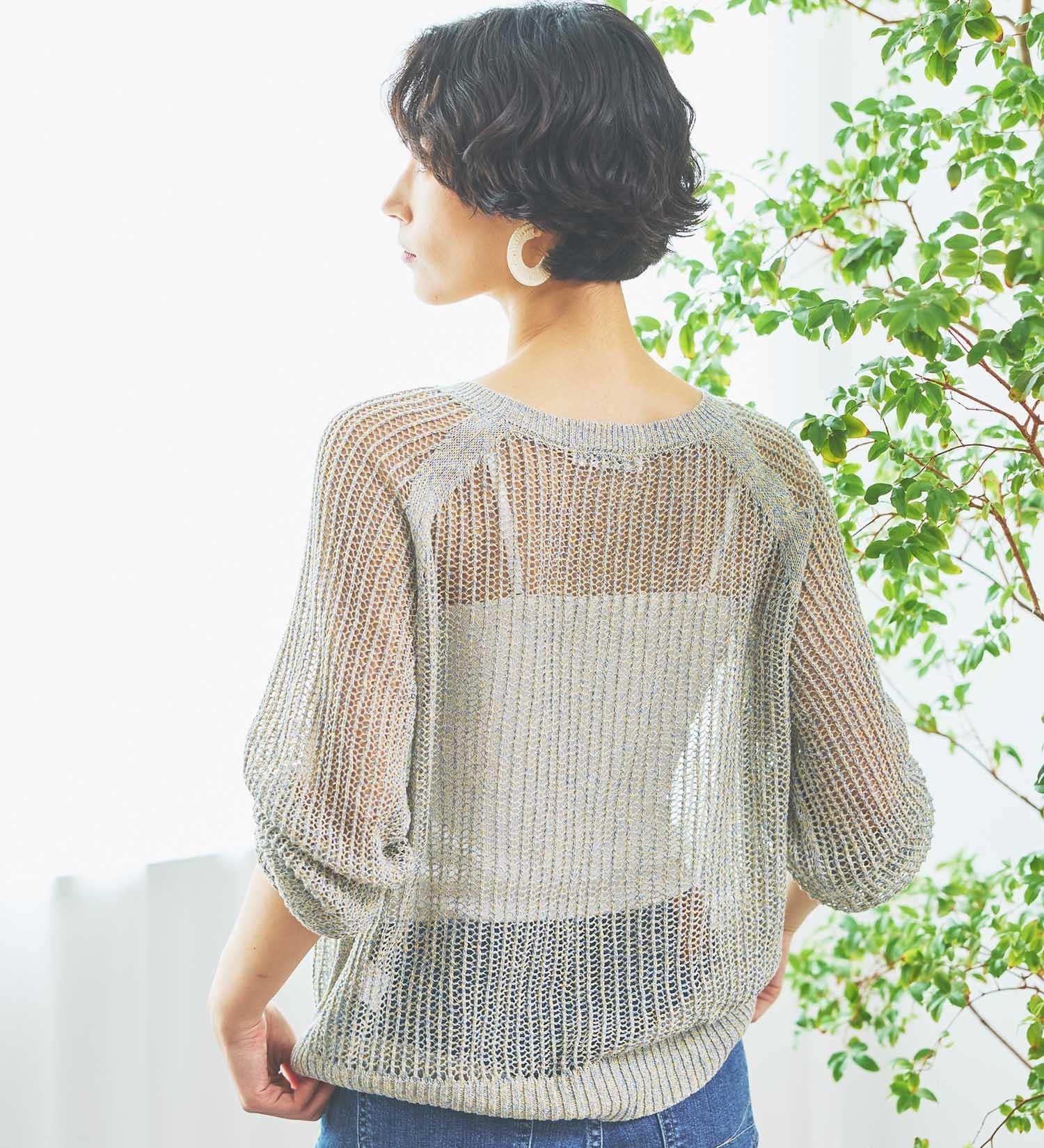 SOMETHING(サムシング)のSOMETHING メランジニット|トップス/ニット/セーター/レディース|ブルー系その他