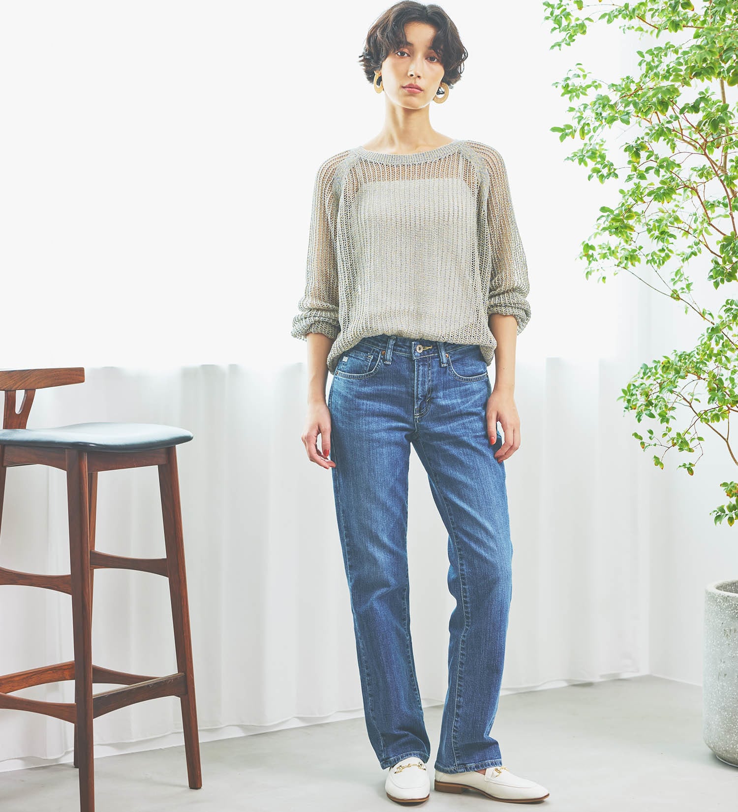 SOMETHING(サムシング)のSOMETHING メランジニット|トップス/ニット/セーター/レディース|ブルー系その他