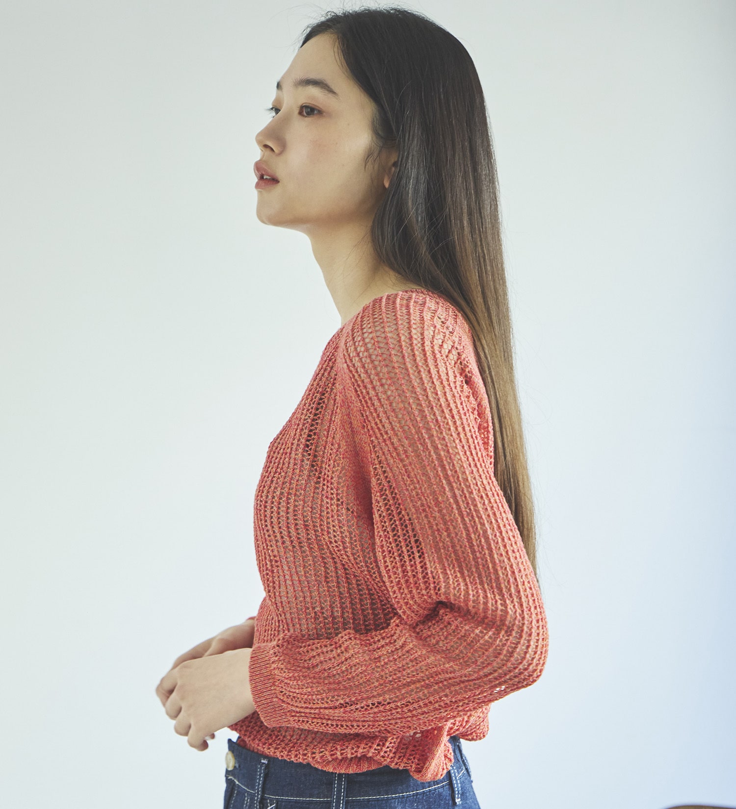 SOMETHING(サムシング)のSOMETHING メランジニット|トップス/ニット/セーター/レディース|ピンク系その他