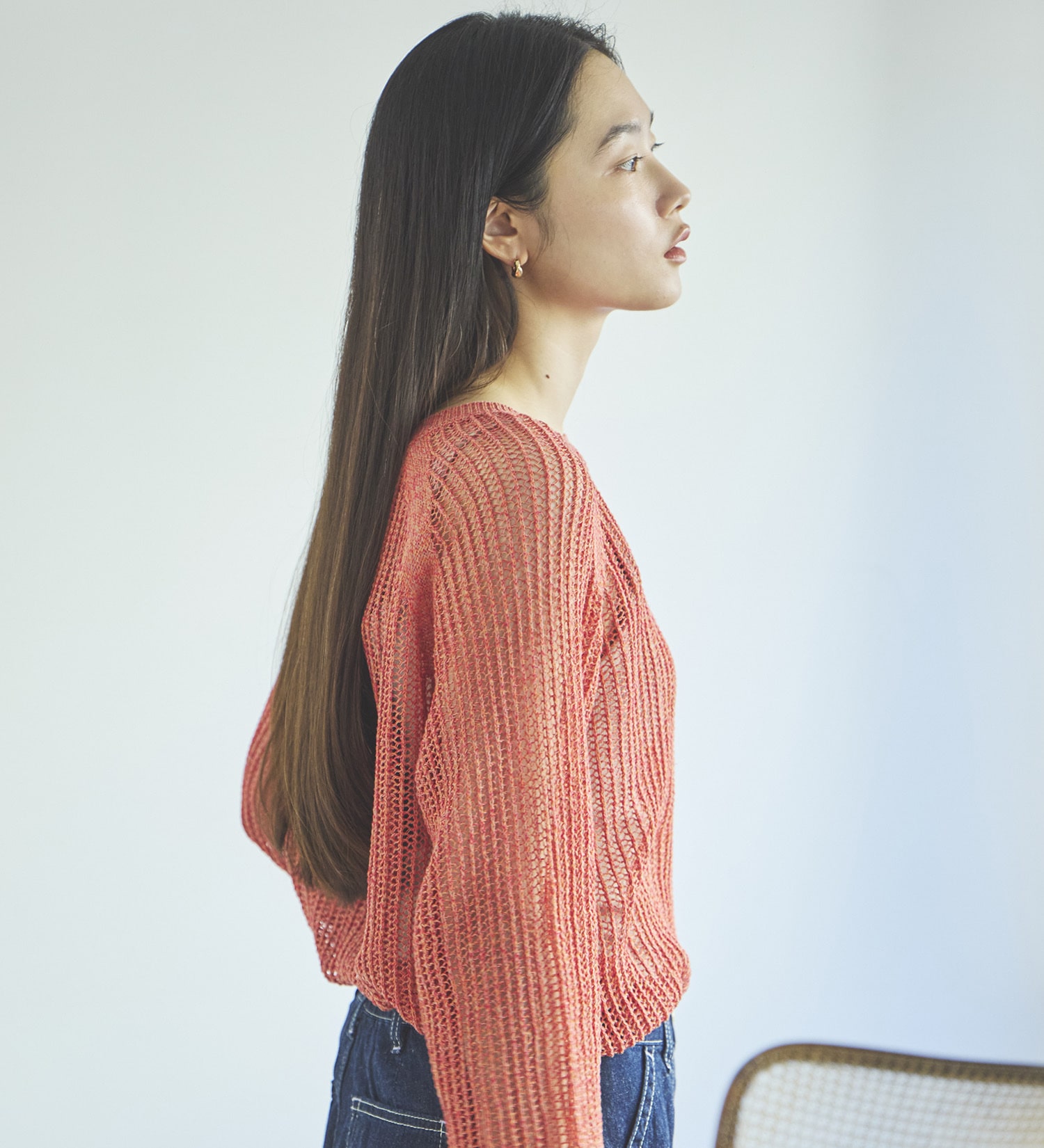 SOMETHING(サムシング)のSOMETHING メランジニット|トップス/ニット/セーター/レディース|ピンク系その他