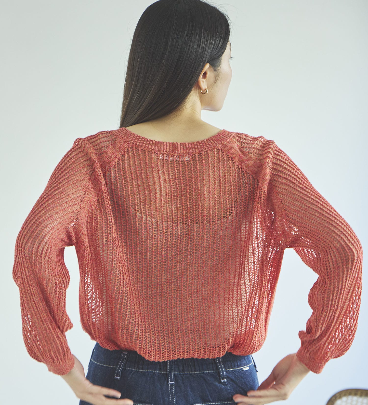 SOMETHING(サムシング)のSOMETHING メランジニット|トップス/ニット/セーター/レディース|ピンク系その他