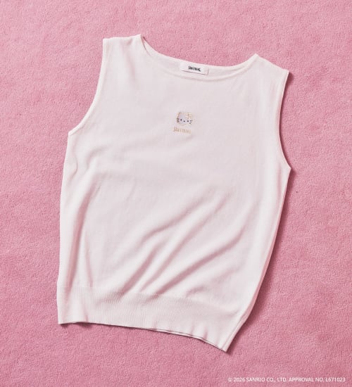 SOMETHING(サムシング)のSOMETHING×HELLO KITTY EMBROIDERY KNIT|トップス/その他トップス/レディース|ホワイト