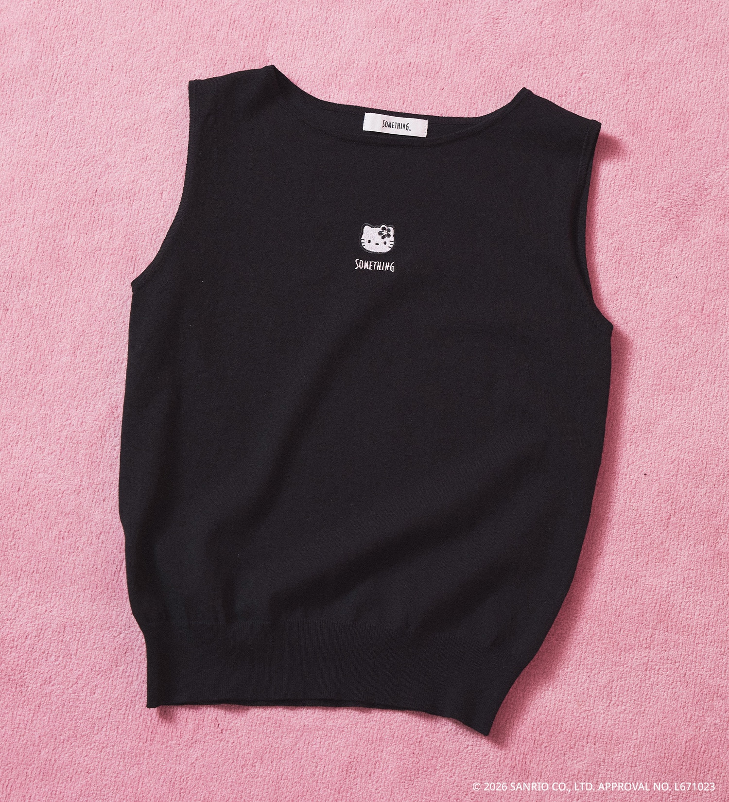 SOMETHING(サムシング)のSOMETHING×HELLO KITTY EMBROIDERY KNIT|トップス/その他トップス/レディース|ブラック