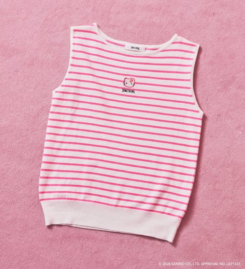 SOMETHING(サムシング)のSOMETHING×HELLO KITTY EMBROIDERY KNIT|トップス/その他トップス/レディース|ピンク
