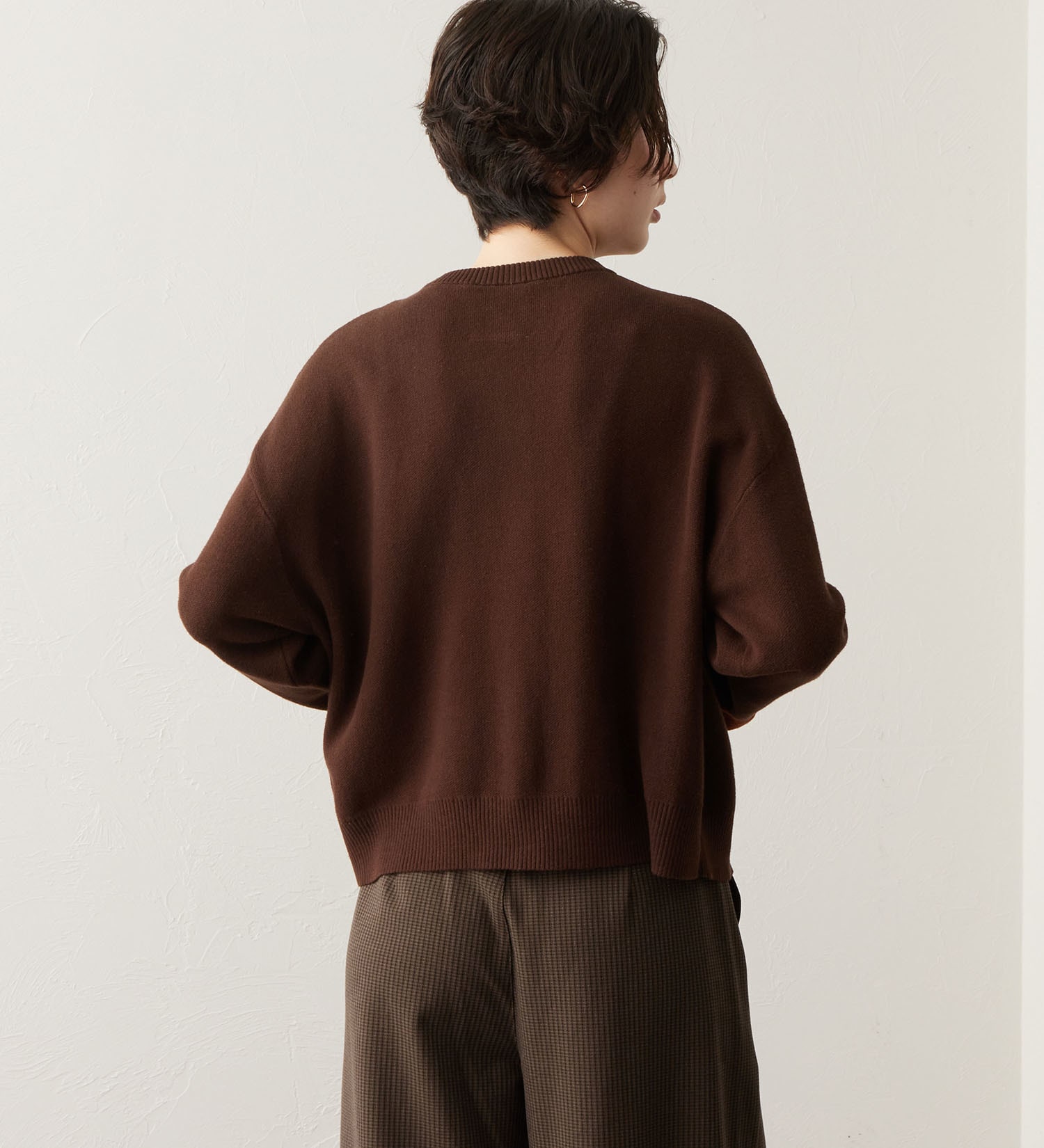 SOMETHING(サムシング)のSOMETHING コットンニットカーディガン|トップス/その他トップス/レディース|ブラウン