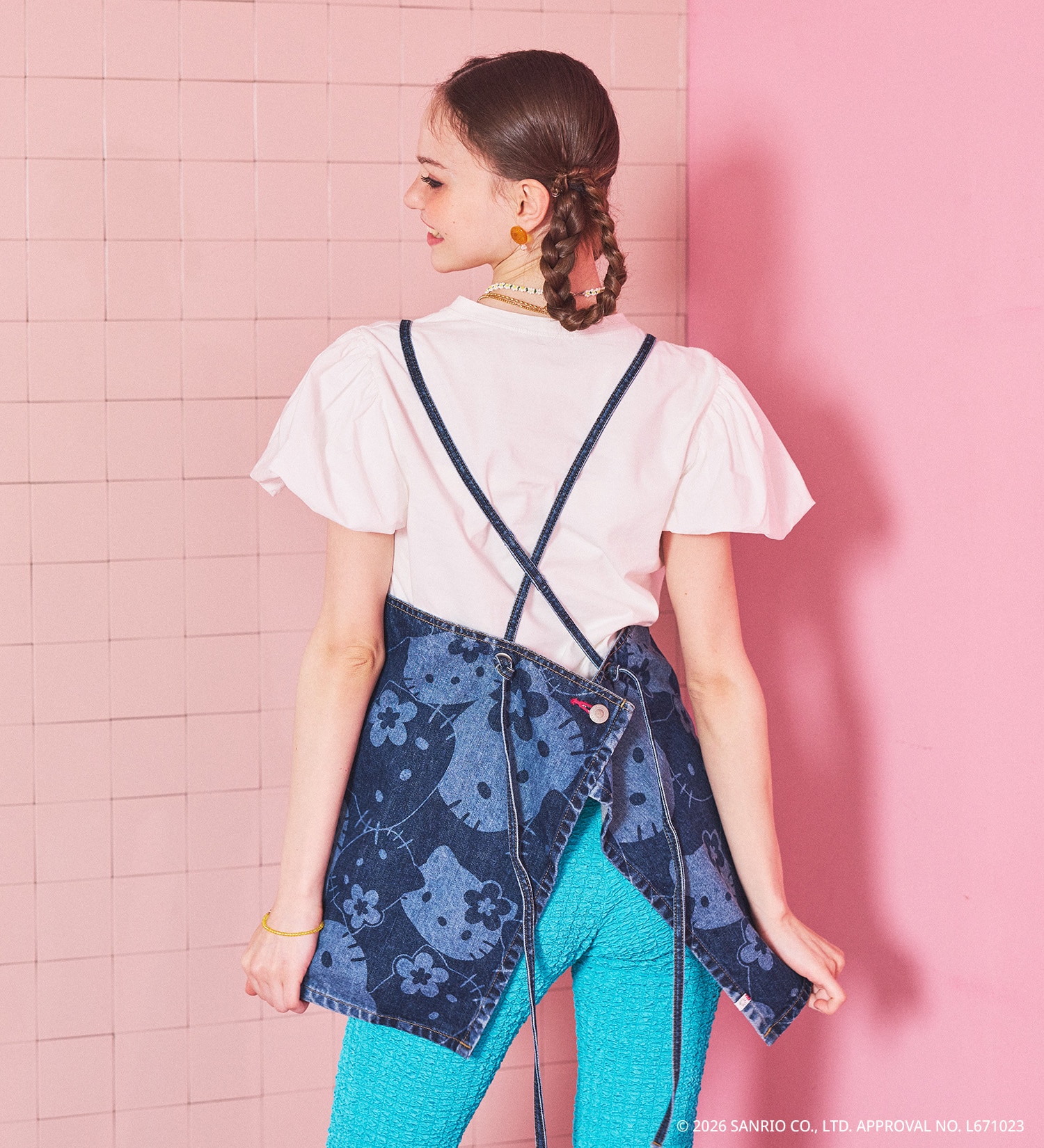 SOMETHING(サムシング)のSOMETHING×HELLO KITTY APRON BUSTIER|トップス/その他トップス/レディース|インディゴブルー