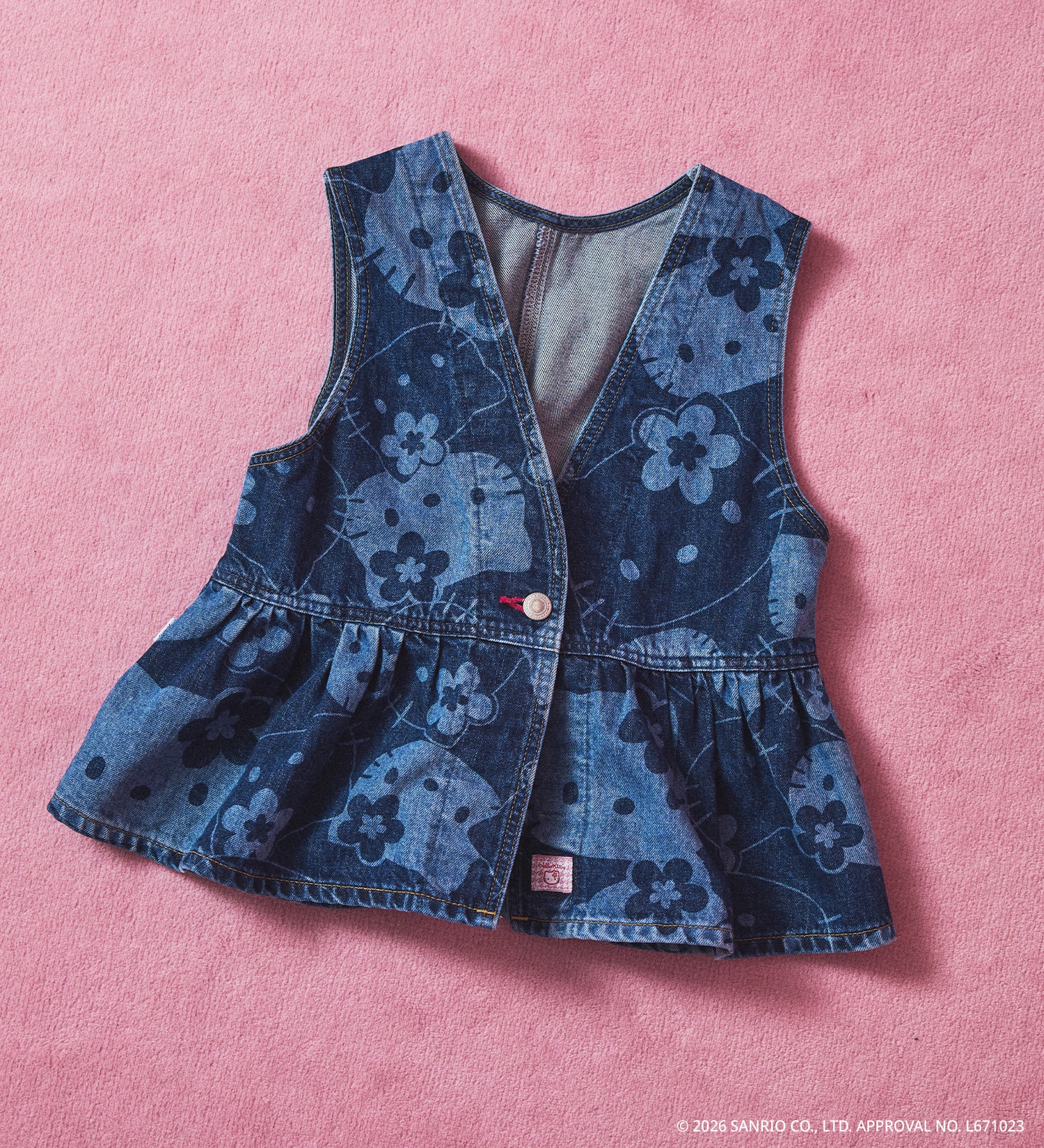 SOMETHING(サムシング)のSOMETHING×HELLO KITTY PEPLUM BUSTIER|トップス/その他トップス/レディース|インディゴブルー