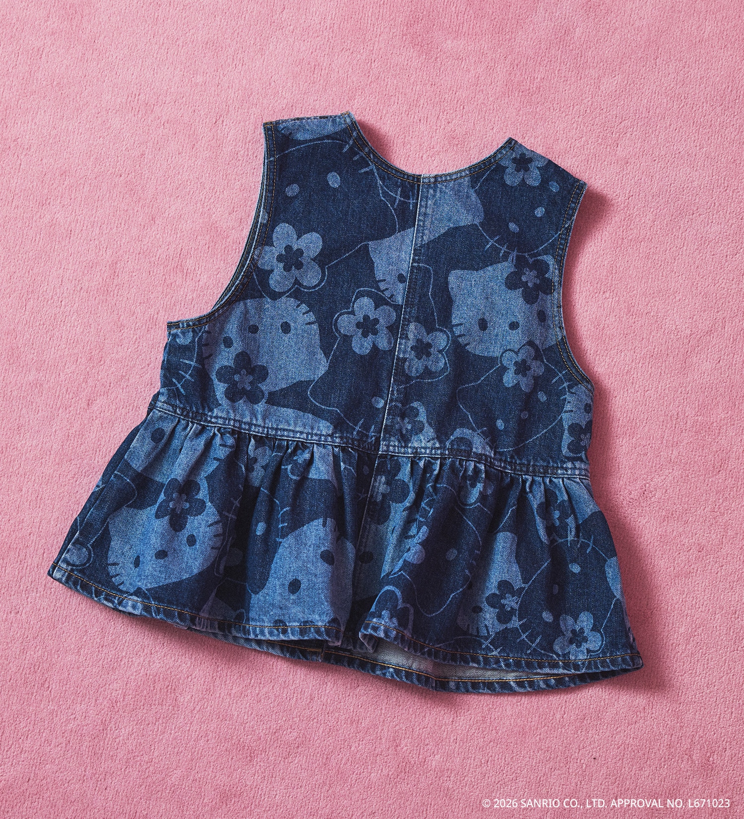 SOMETHING(サムシング)のSOMETHING×HELLO KITTY PEPLUM BUSTIER|トップス/その他トップス/レディース|インディゴブルー