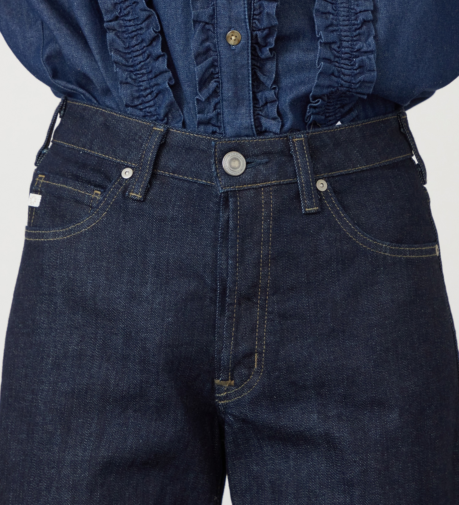 SOMETHING(サムシング)のSOMETHING LISA NOUVEAU WIDE/ワイドデニムパンツ|パンツ/デニム/ジーンズパンツ/レディース|インディゴブルー