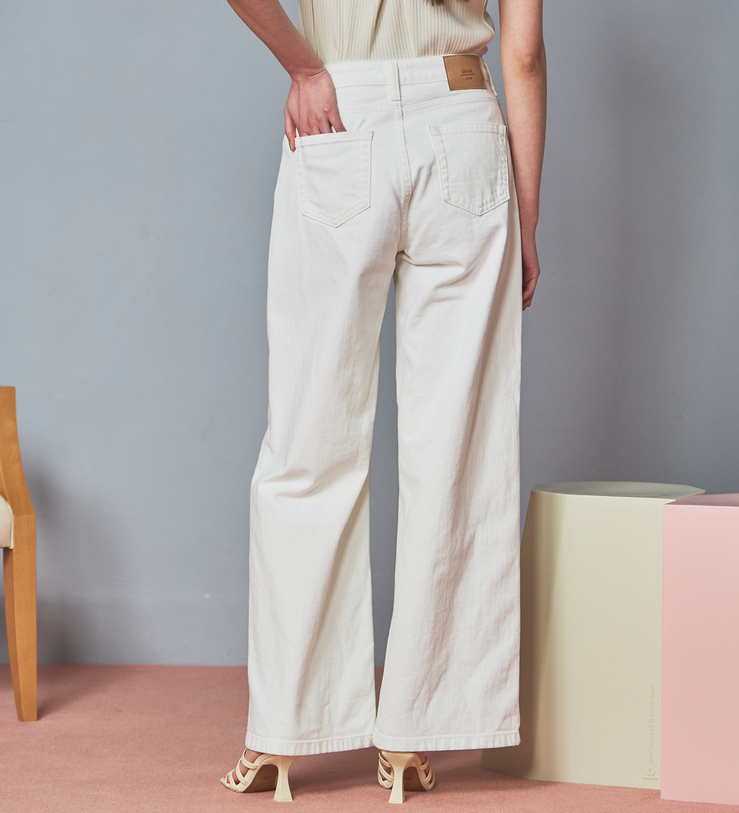 SOMETHING(サムシング)の【試着対象】SOMETHING LISA NOUVEAU WIDE/ワイドデニムパンツ|パンツ/パンツ/レディース|ホワイト