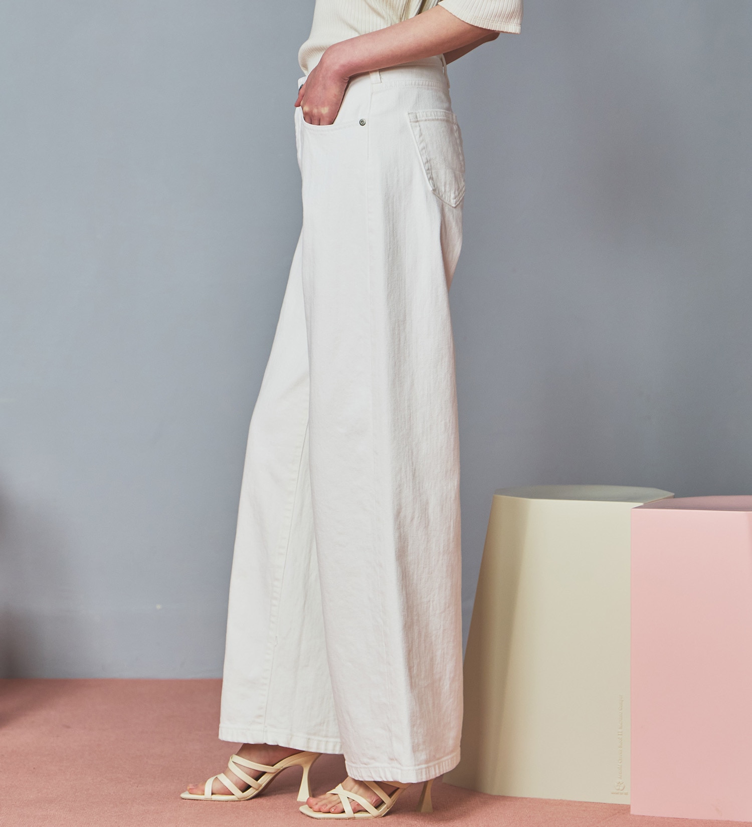 SOMETHING(サムシング)の【試着対象】SOMETHING LISA NOUVEAU WIDE/ワイドデニムパンツ|パンツ/パンツ/レディース|ホワイト