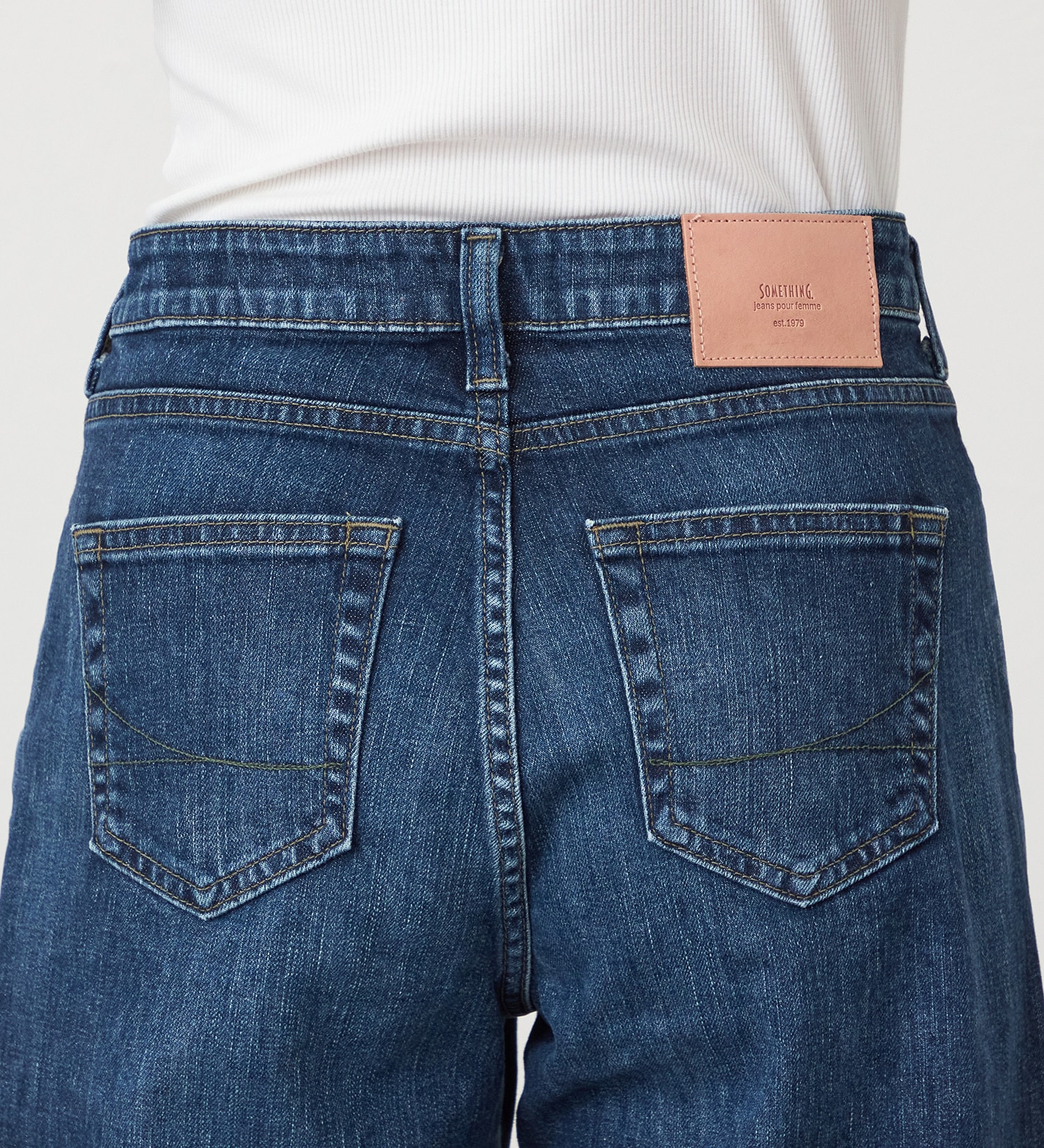 SOMETHING(サムシング)のSOMETHING LISA NOUVEAU WIDE/ワイドデニムパンツ|パンツ/デニム/ジーンズパンツ/レディース|濃色ブルー