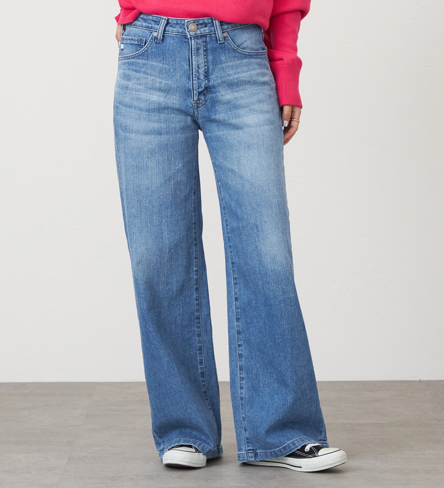 SOMETHING(サムシング)のSOMETHING LISA NOUVEAU WIDE/ワイドデニムパンツ|パンツ/デニム/ジーンズパンツ/レディース|淡色ブルー