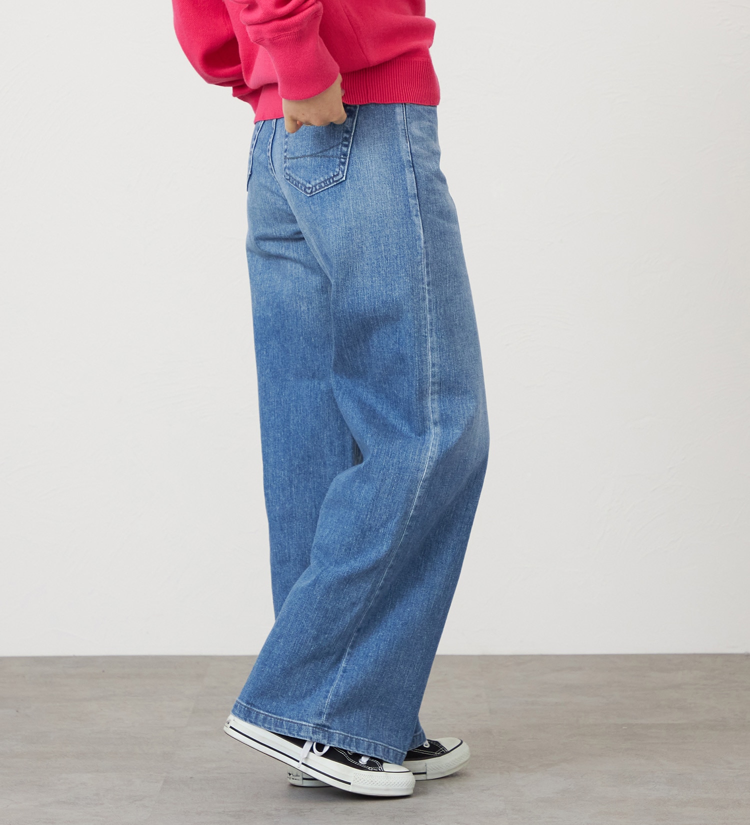 SOMETHING(サムシング)のSOMETHING LISA NOUVEAU WIDE/ワイドデニムパンツ|パンツ/デニム/ジーンズパンツ/レディース|淡色ブルー