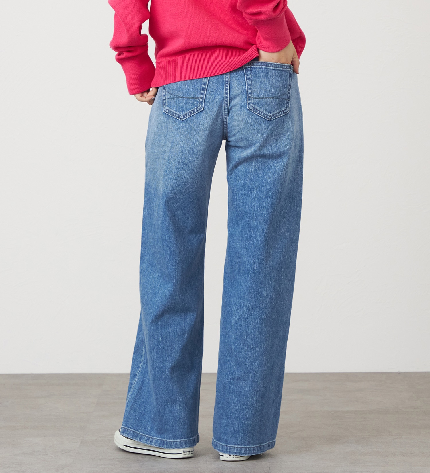 SOMETHING(サムシング)のSOMETHING LISA NOUVEAU WIDE/ワイドデニムパンツ|パンツ/デニム/ジーンズパンツ/レディース|淡色ブルー