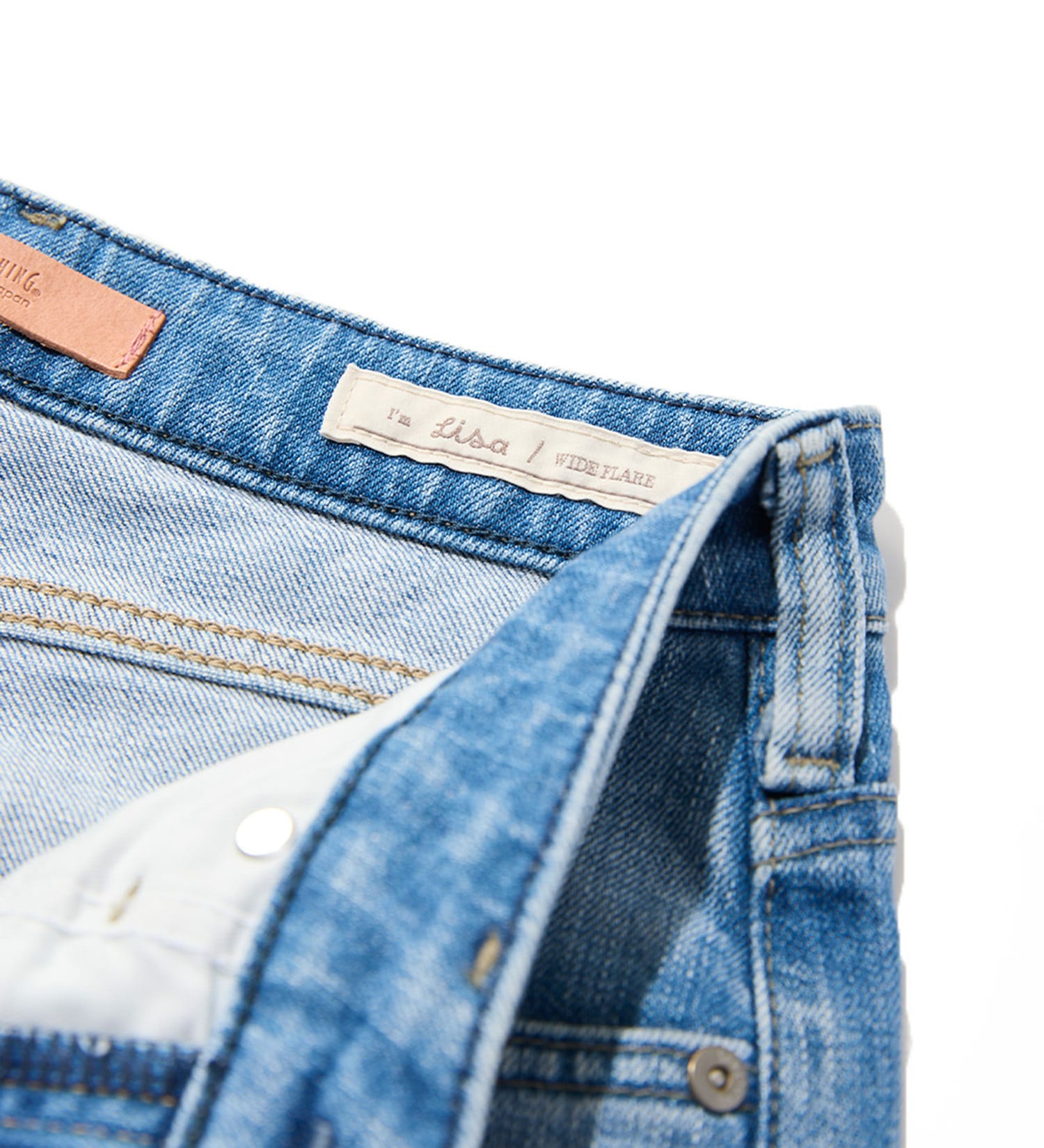 SOMETHING(サムシング)のSOMETHING LISA NOUVEAU WIDE/ワイドデニムパンツ|パンツ/デニム/ジーンズパンツ/レディース|淡色ブルー