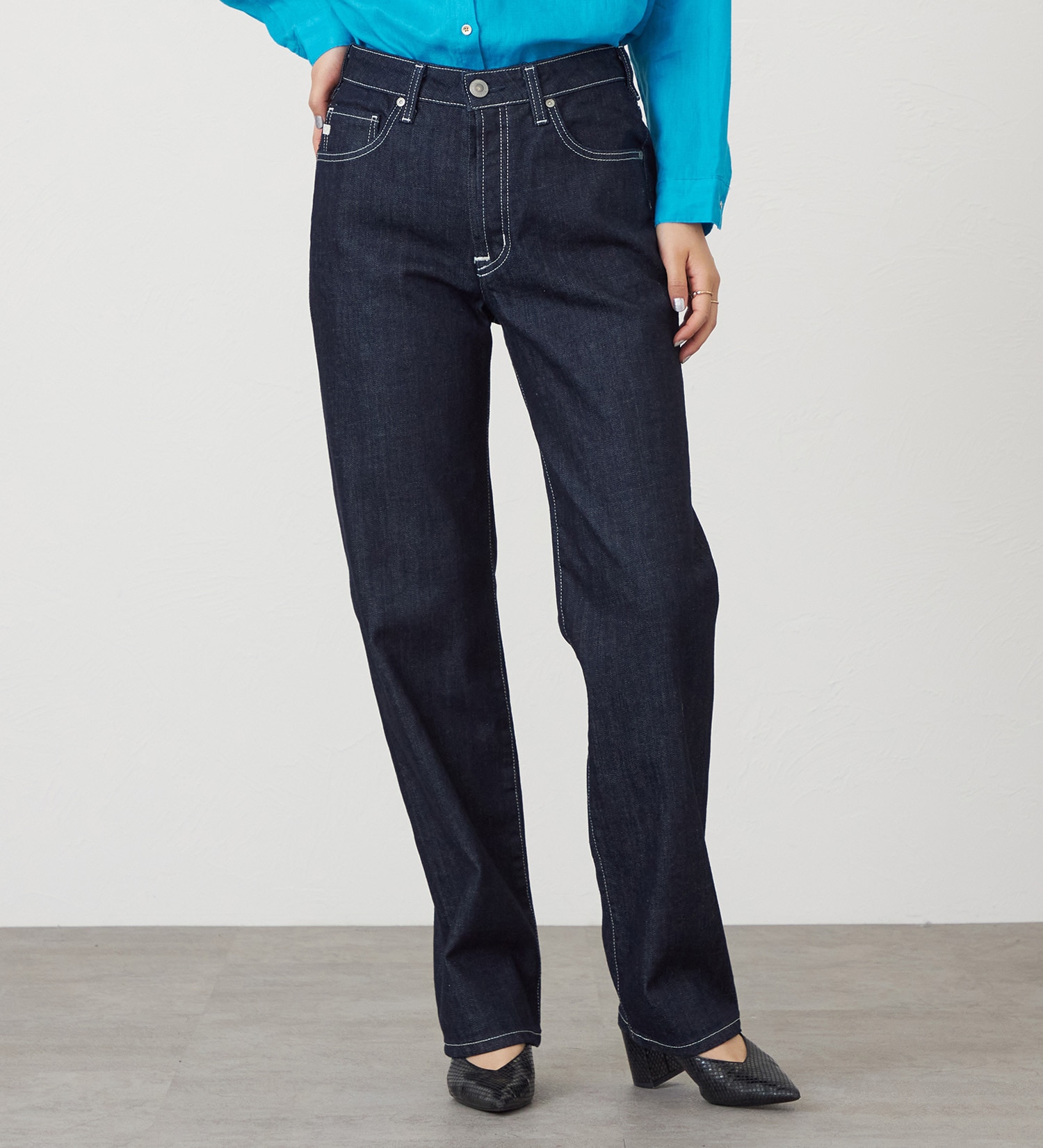 SOMETHING(サムシング)のSOMETHING ELSA NOUVEAU STRAIGHT/ストレートデニムパンツ|パンツ/デニム/ジーンズパンツ/レディース|インディゴブルー