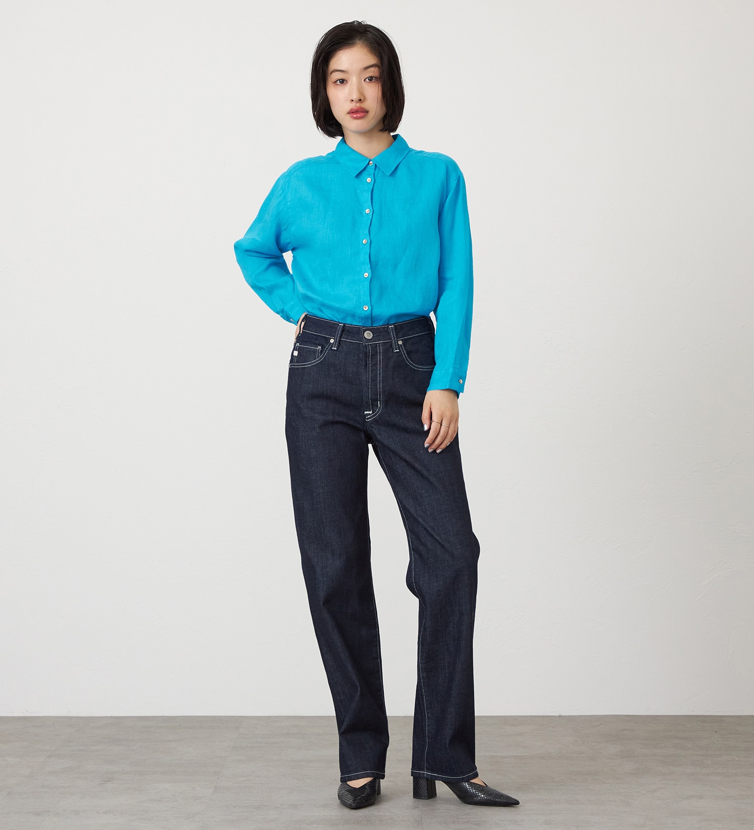 SOMETHING(サムシング)のSOMETHING ELSA NOUVEAU STRAIGHT/ストレートデニムパンツ|パンツ/デニム/ジーンズパンツ/レディース|インディゴブルー