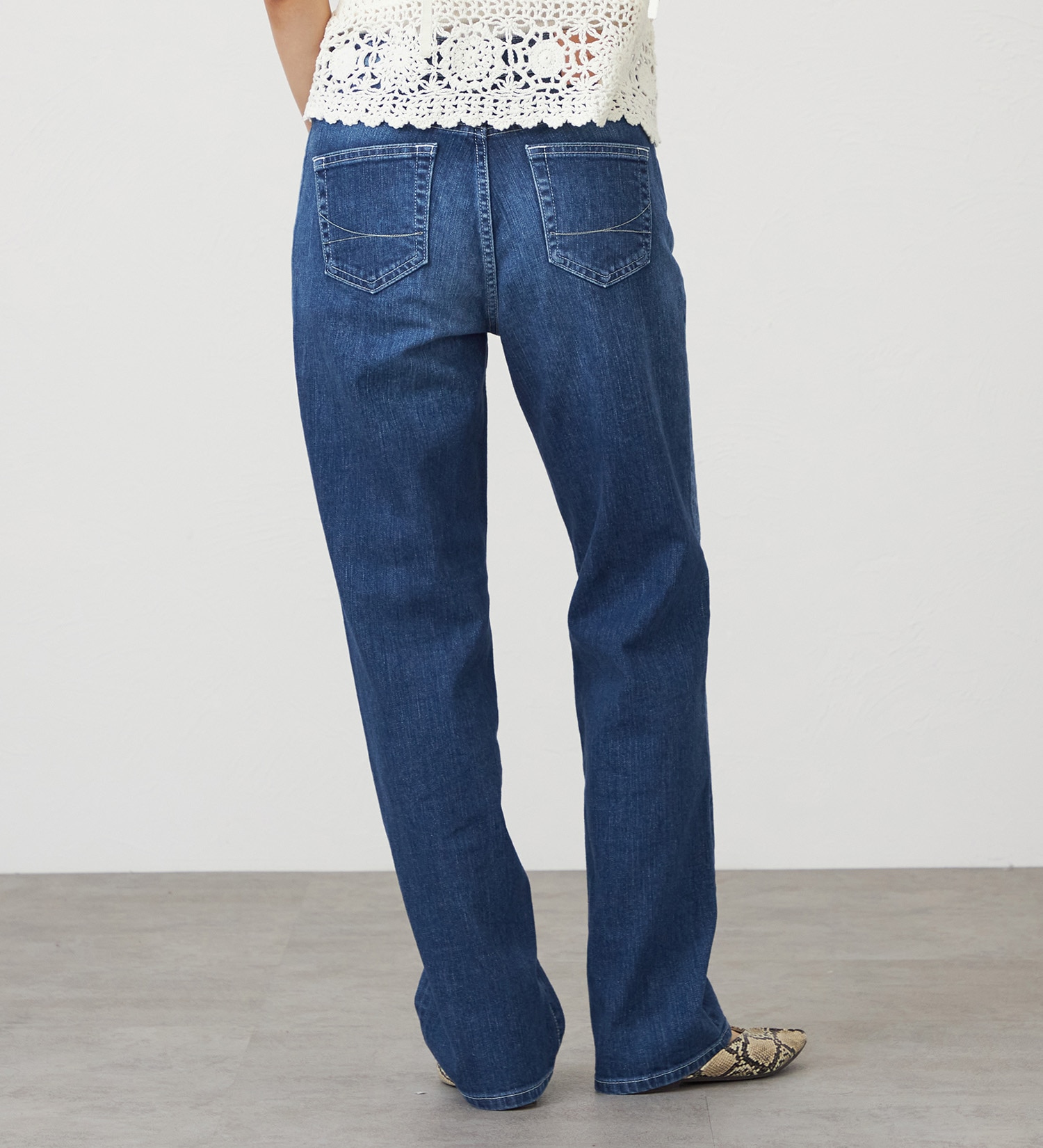 SOMETHING(サムシング)のSOMETHING ELSA NOUVEAU STRAIGHT/ストレートデニムパンツ|パンツ/デニム/ジーンズパンツ/レディース|中色ブルー