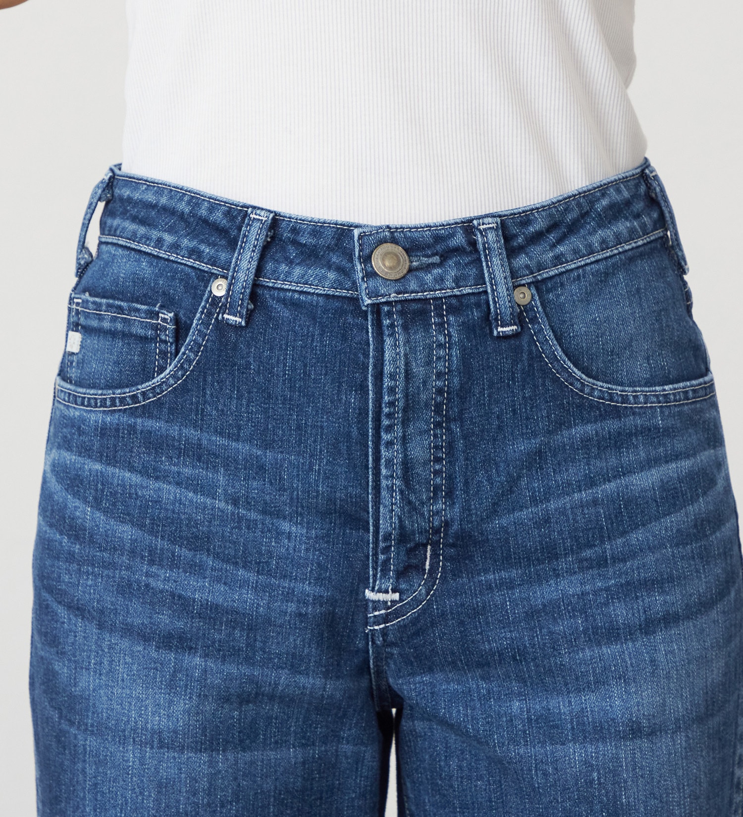 SOMETHING(サムシング)のSOMETHING ELSA NOUVEAU STRAIGHT/ストレートデニムパンツ|パンツ/デニム/ジーンズパンツ/レディース|中色ブルー