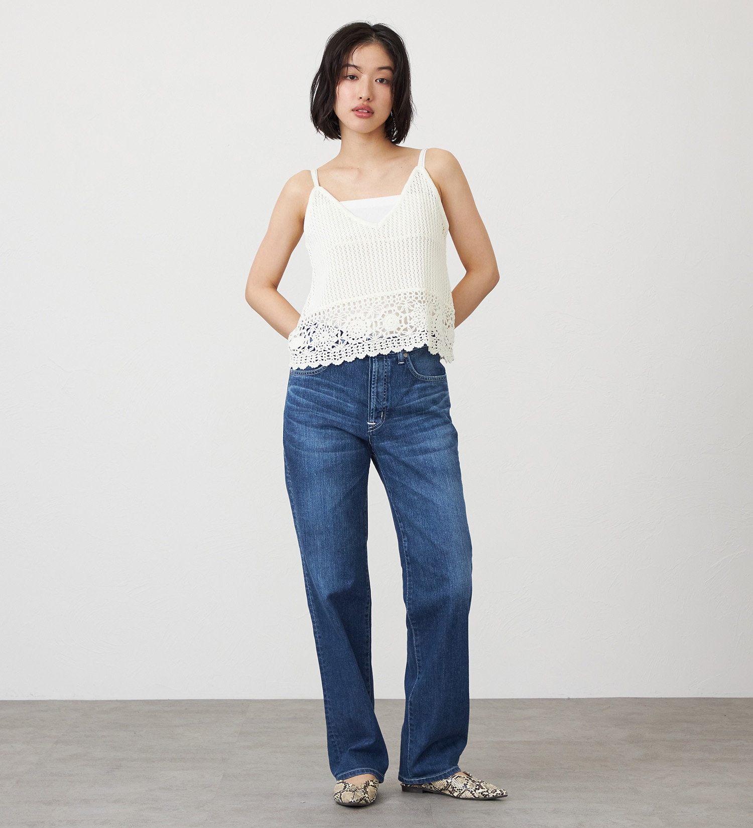 SOMETHING(サムシング)のSOMETHING ELSA NOUVEAU STRAIGHT/ストレートデニムパンツ|パンツ/デニム/ジーンズパンツ/レディース|中色ブルー