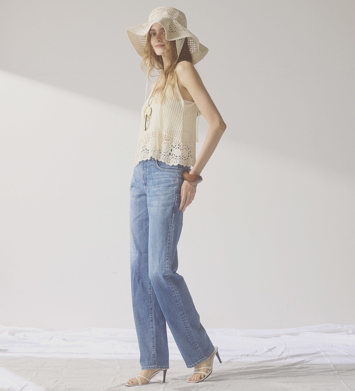 SOMETHING(サムシング)のSOMETHING ELSA NOUVEAU STRAIGHT/ストレートデニムパンツ|パンツ/デニム/ジーンズパンツ/レディース|淡色ブルー