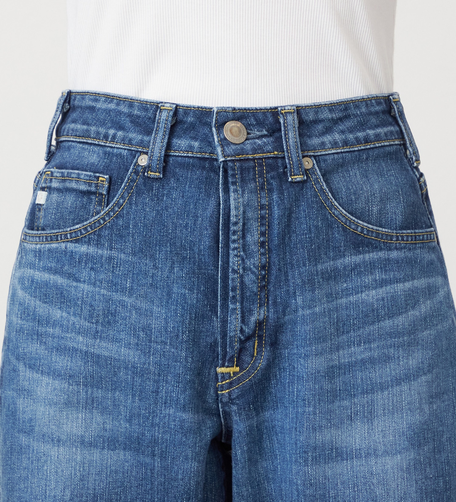 SOMETHING(サムシング)のSOMETHING ELSA NOUVEAU LOOSE STRAIGHT/ルーズストレートデニムパンツ|パンツ/デニム/ジーンズパンツ/レディース|中色ブルー