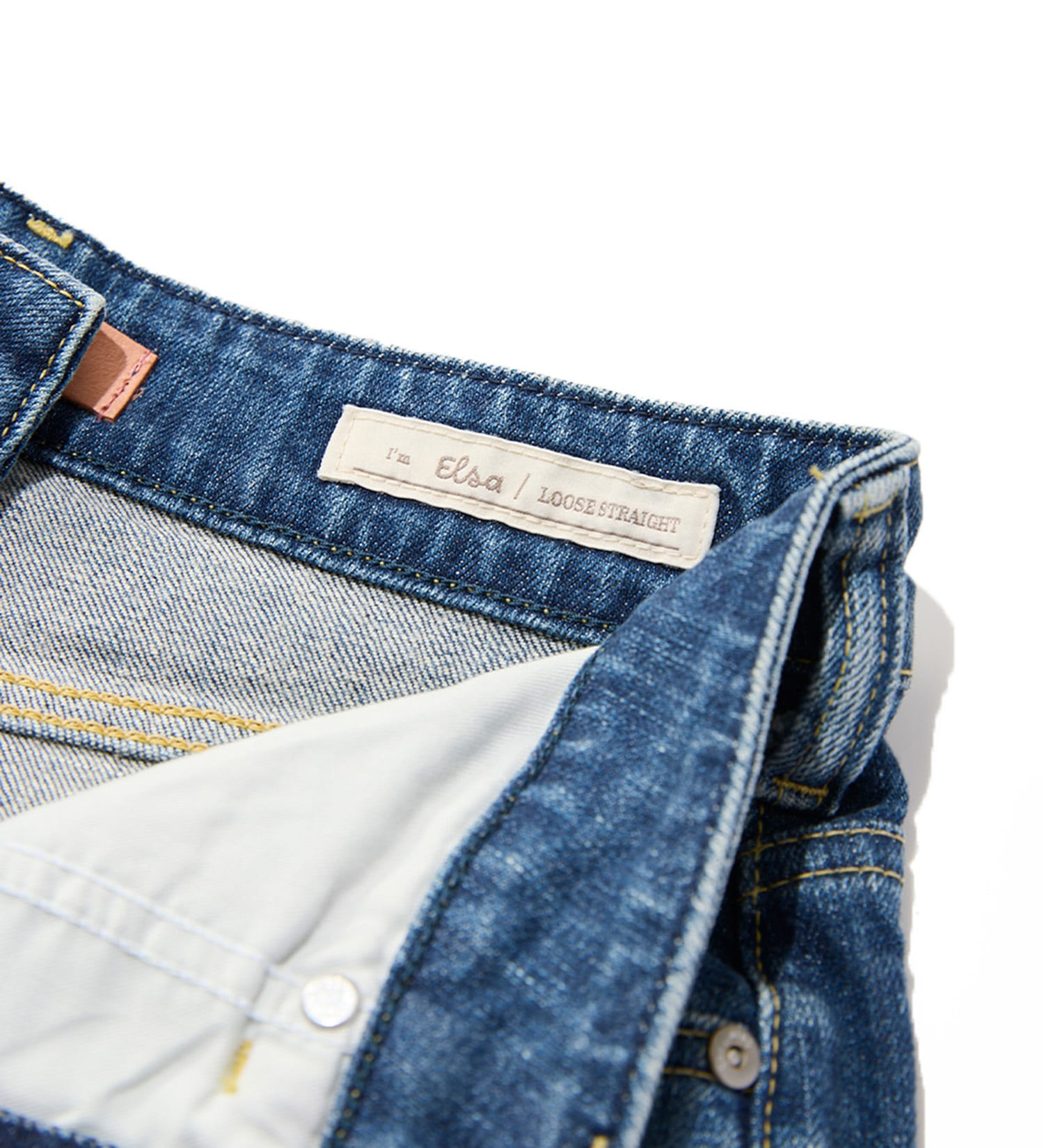 SOMETHING(サムシング)のSOMETHING ELSA NOUVEAU LOOSE STRAIGHT/ルーズストレートデニムパンツ|パンツ/デニム/ジーンズパンツ/レディース|中色ブルー