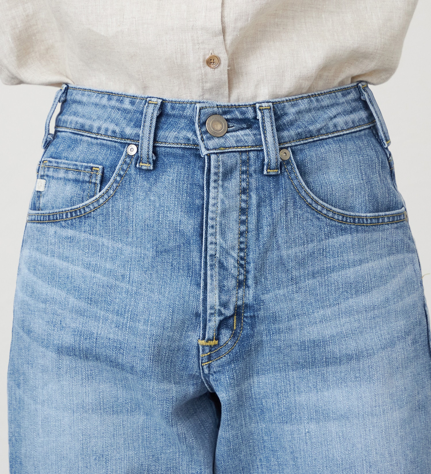 SOMETHING(サムシング)のSOMETHING ELSA NOUVEAU LOOSE STRAIGHT/ルーズストレートデニムパンツ|パンツ/デニム/ジーンズパンツ/レディース|淡色ブルー