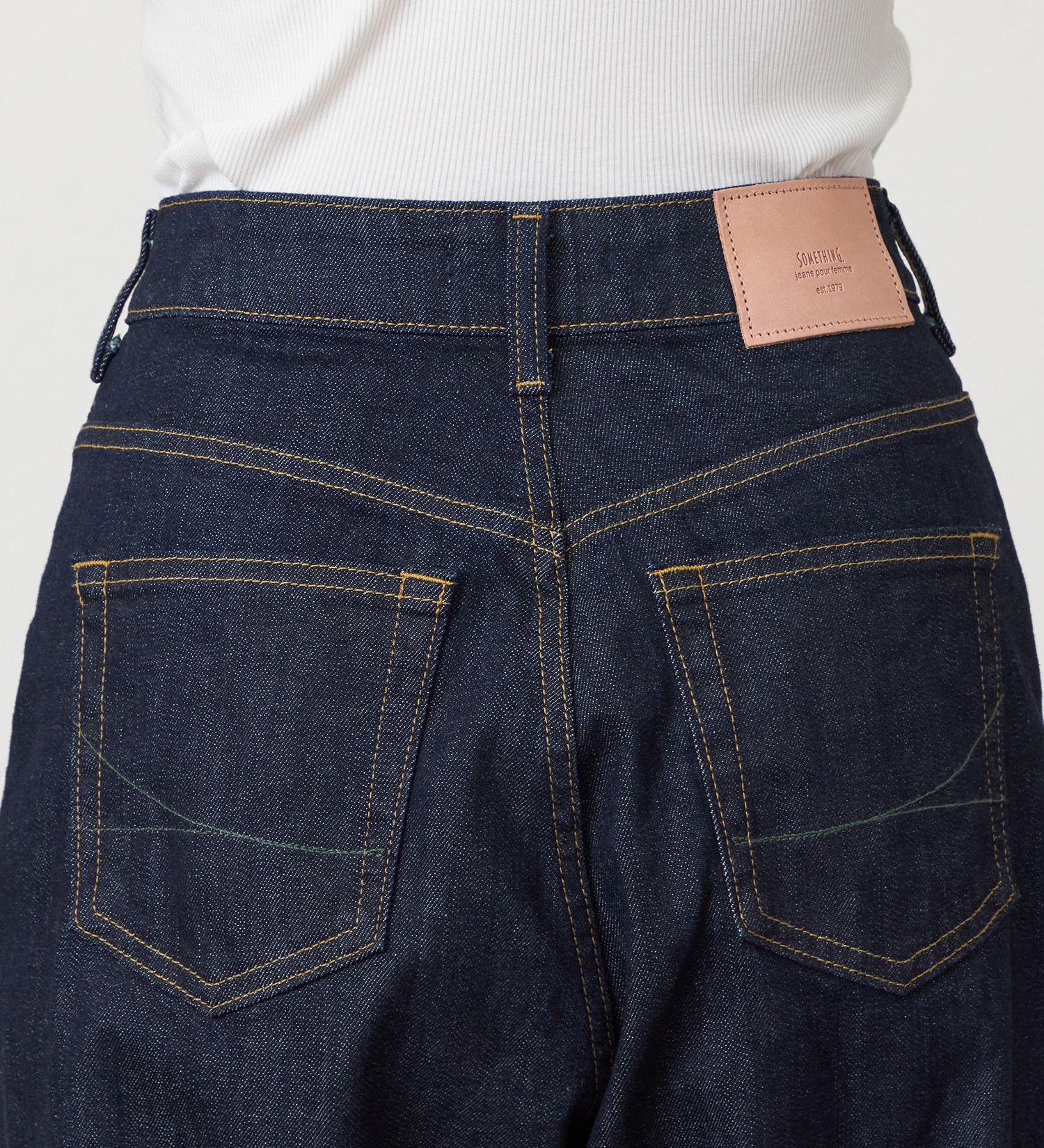 SOMETHING(サムシング)のSOMETHING  CLAUDIA NOUVEAU CURVE/カーブデニムパンツ|パンツ/デニム/ジーンズパンツ/レディース|インディゴブルー