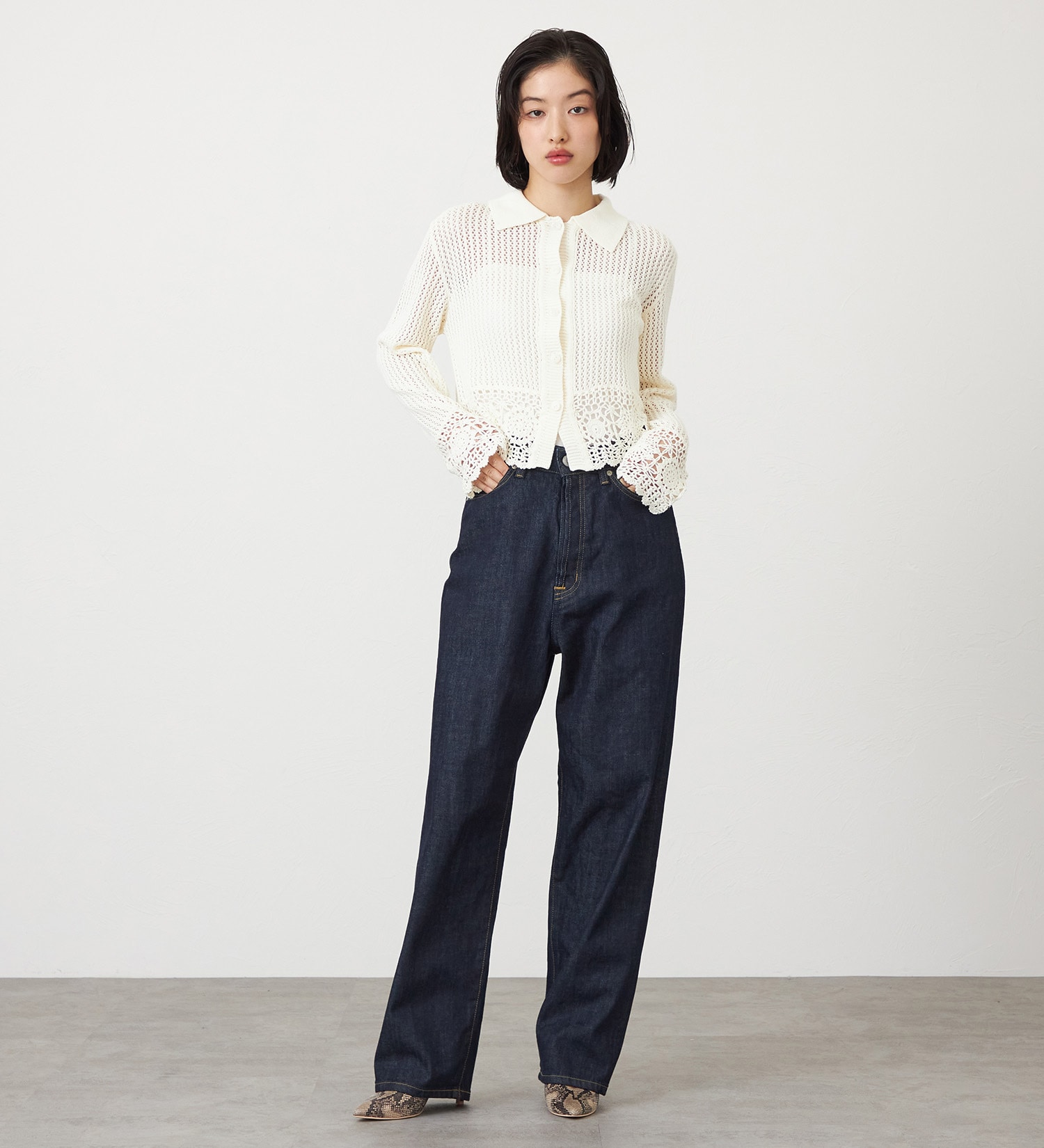 SOMETHING(サムシング)のSOMETHING  CLAUDIA NOUVEAU CURVE/カーブデニムパンツ|パンツ/デニム/ジーンズパンツ/レディース|インディゴブルー