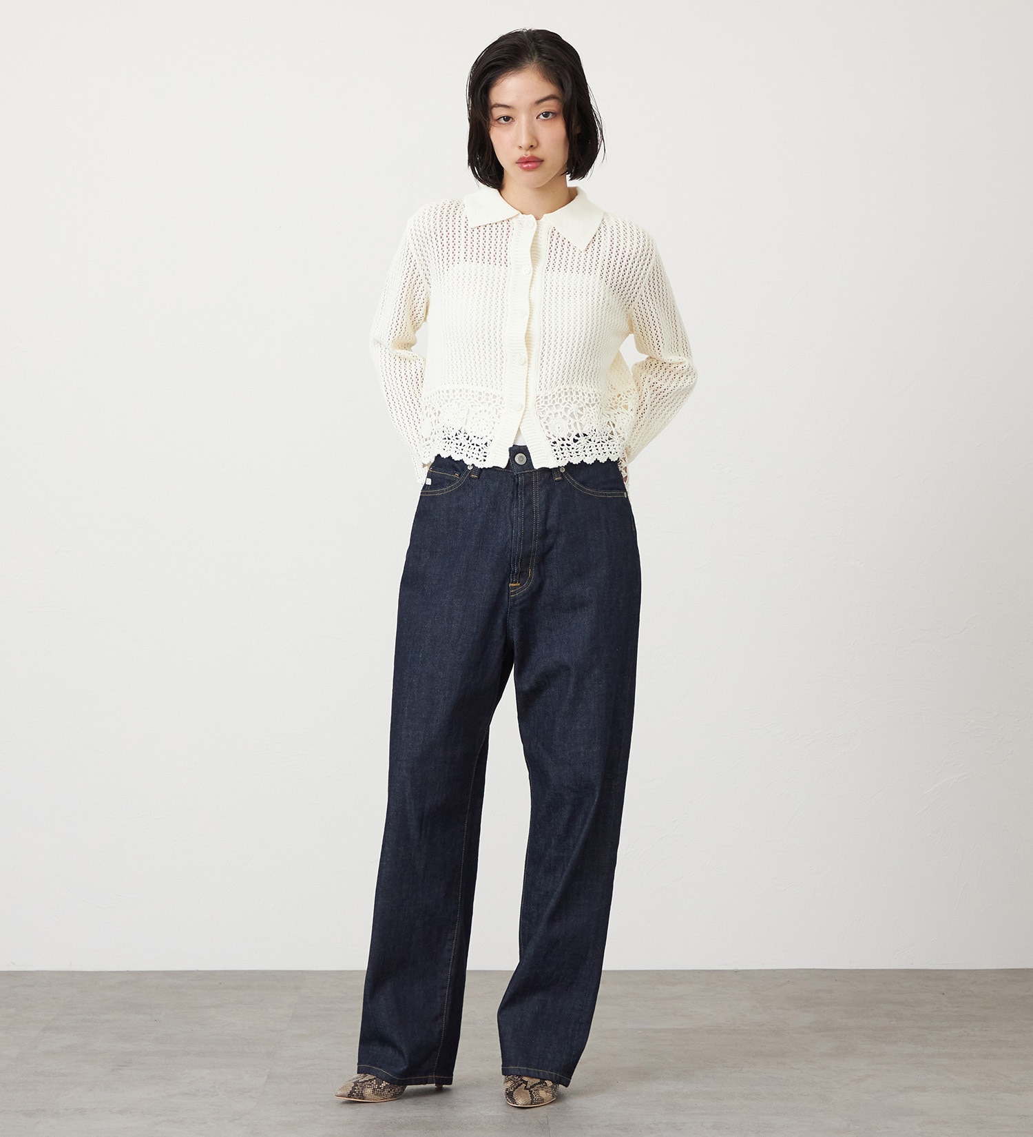 SOMETHING(サムシング)のSOMETHING  CLAUDIA NOUVEAU CURVE/カーブデニムパンツ|パンツ/デニム/ジーンズパンツ/レディース|インディゴブルー