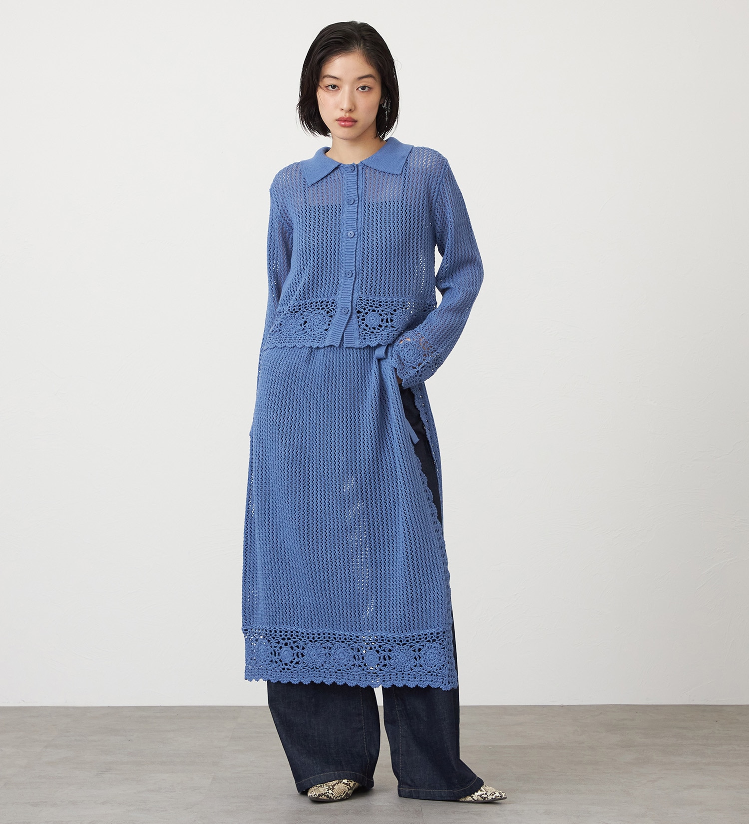 SOMETHING(サムシング)のSOMETHING  CLAUDIA NOUVEAU CURVE/カーブデニムパンツ|パンツ/デニム/ジーンズパンツ/レディース|インディゴブルー