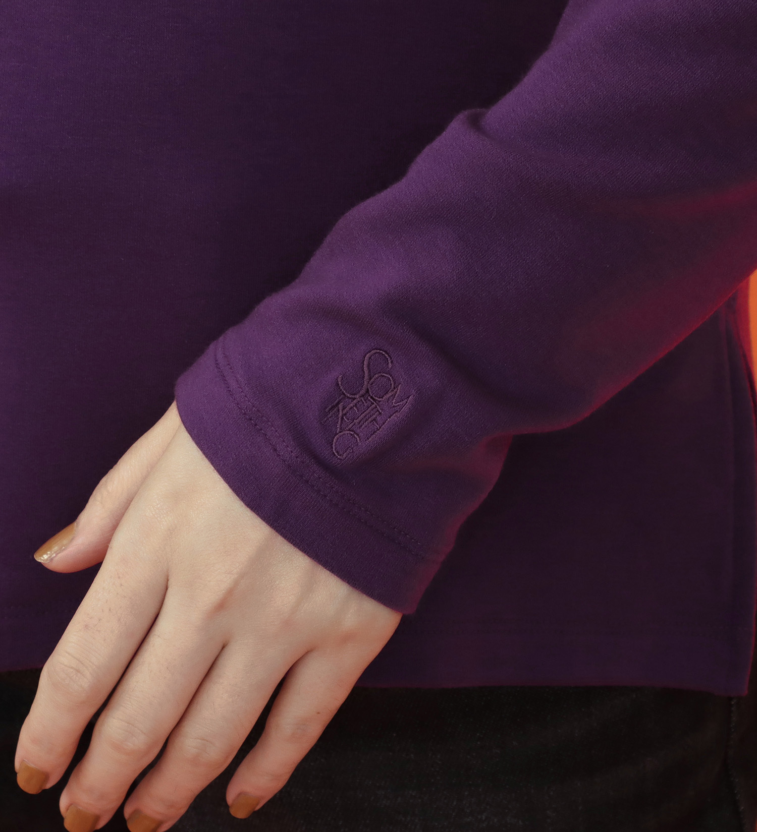 SOMETHING(サムシング)のSOMETHING BODY FIRE タートルネックカットソー【長袖】|トップス/Tシャツ/カットソー/レディース|パープル