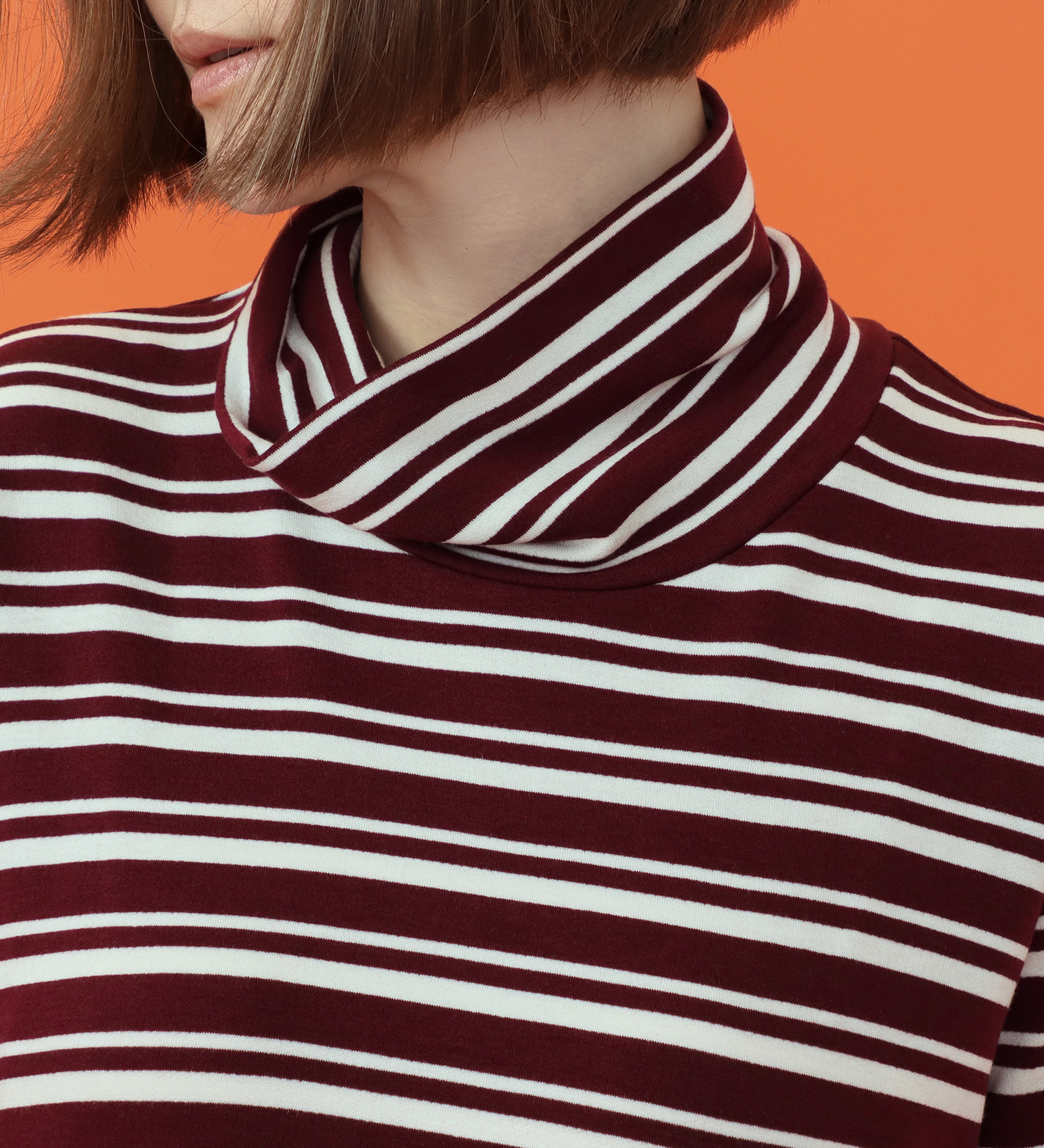 SOMETHING(サムシング)のSOMETHING BODY FIRE タートルネックカットソー【長袖】|トップス/Tシャツ/カットソー/レディース|バーガンディー